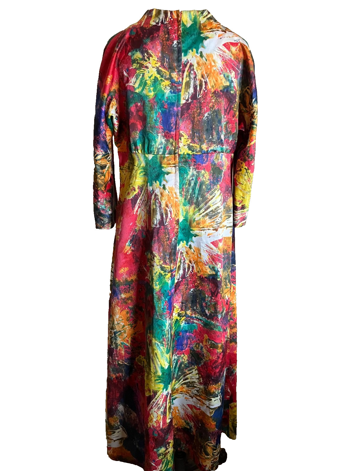 Tori Richard Honolulu Hawaiian Dress Vintage Maxi Hong Kong Colorful Size M/L