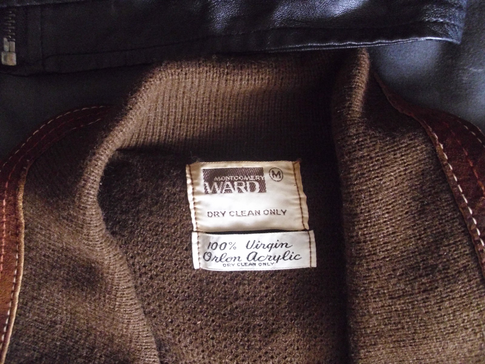 Lot of 3 Vintage Mont.Ward Orlon Acrylic Swet.Rock & Republic, i e Leather Coats