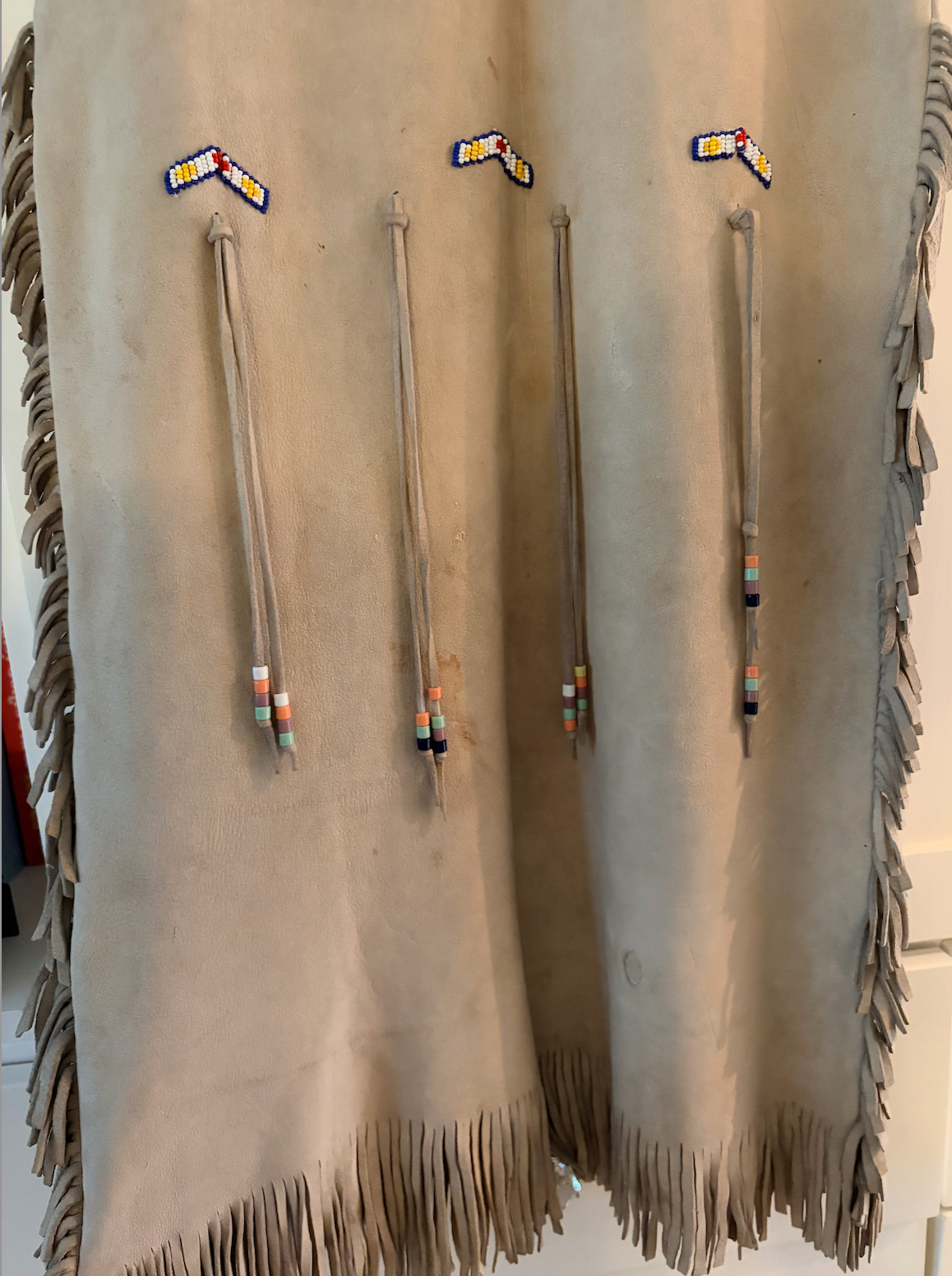 Vintage Handmade Buckskin Leather dress: Circa early 1900’s