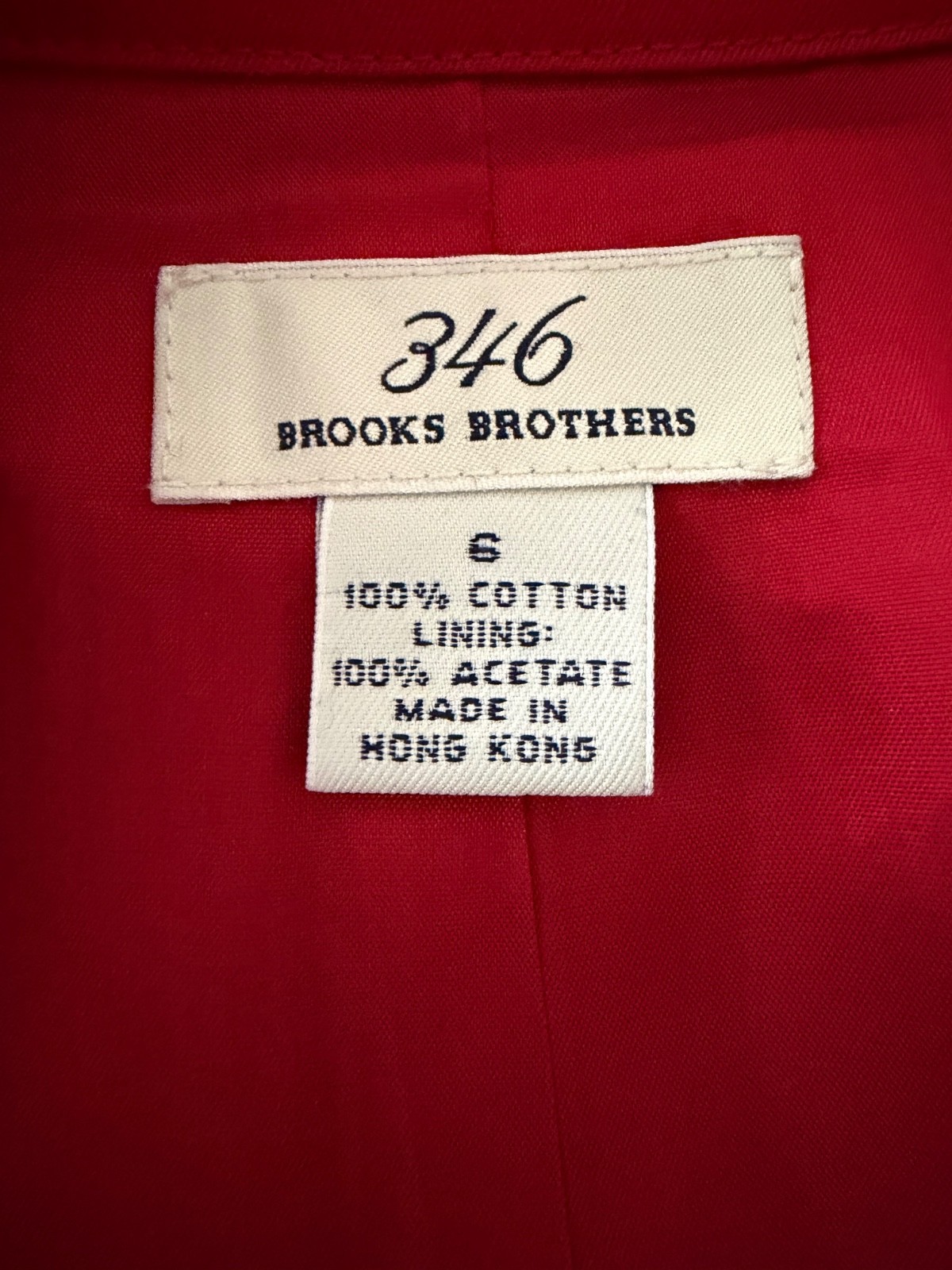 Brooks Brothers 346 Women’s Red Double Breasted Lined Jacket Trench Coat Belted