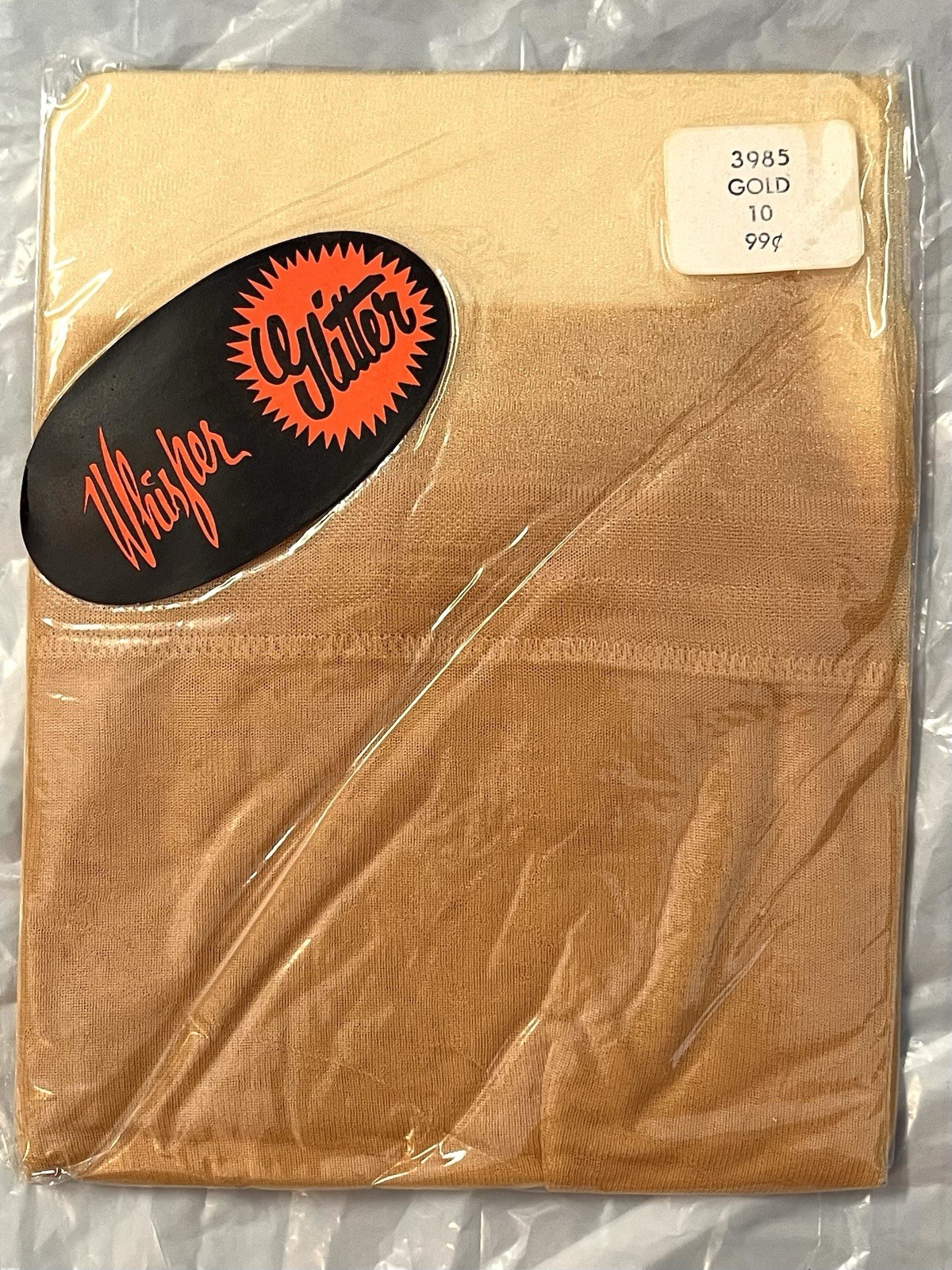 1960s Gold Glitter Stockings 6 Pairs Sz 10 Mod GoGo Whisper New Old Stock