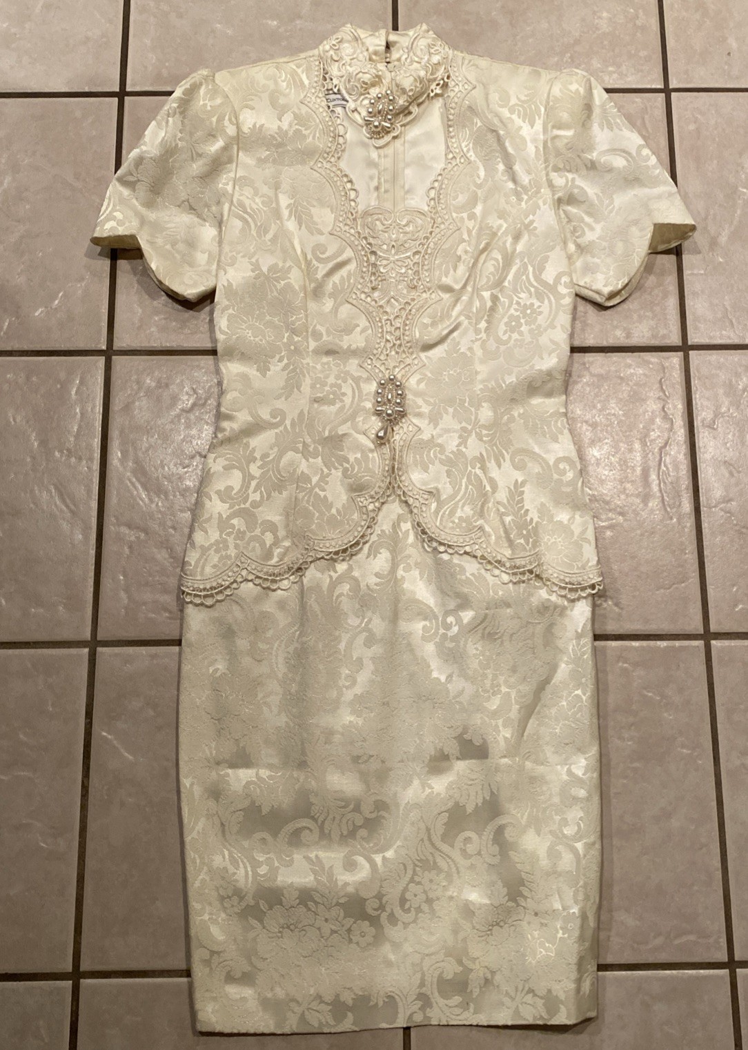 Vintage Scott McClintock Size 6 Ivory Off White Wedding / Formal Dress