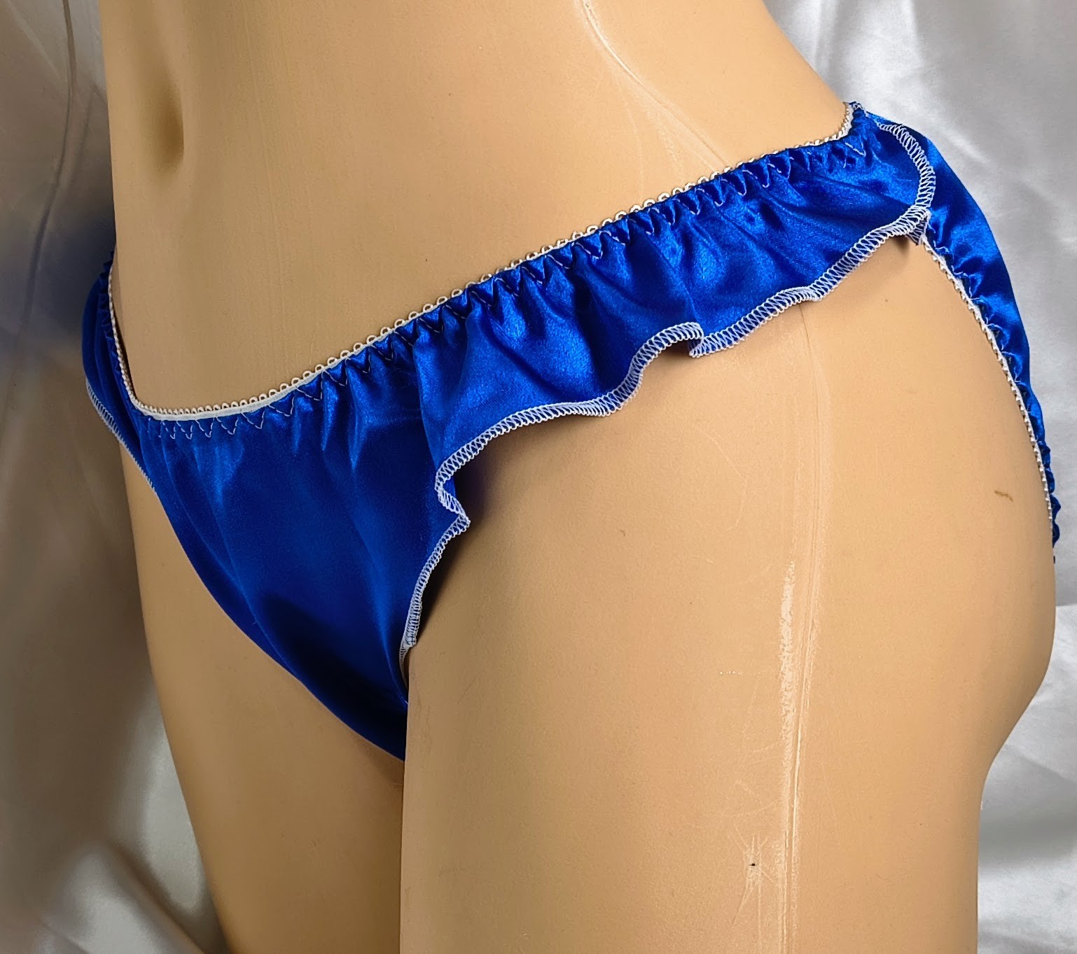 Sapphire Tide Satin Flutter Bikini Panties Full Back *Limited Edition*