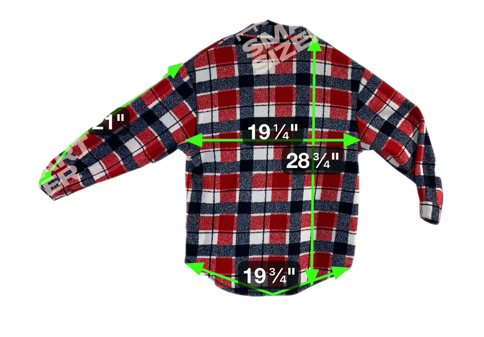 Vintage Blast Red Plaid Fleece Shacket – Americana / Cozy Cabin women’s szS