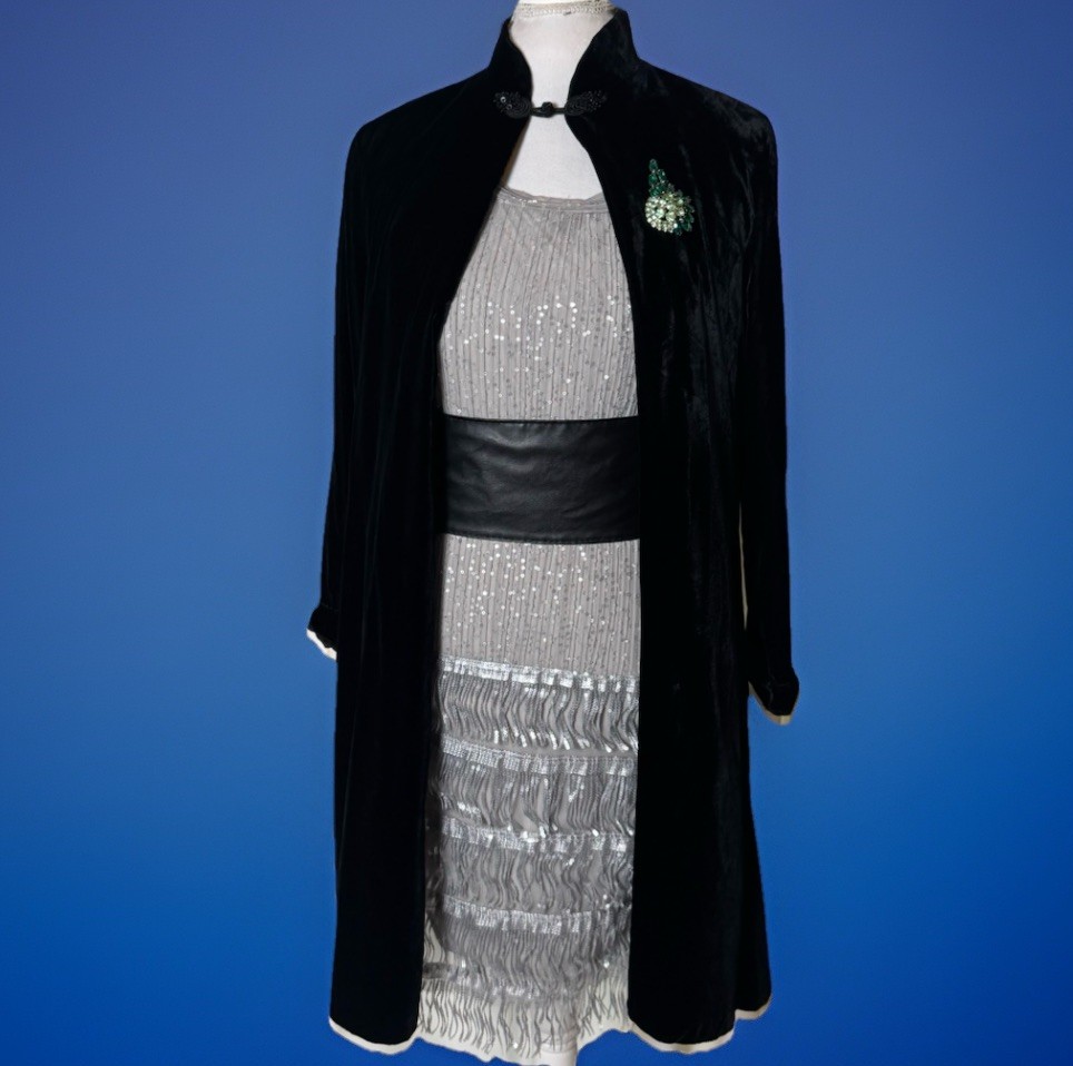 Vintage Patra Black Velvet Swing Jacket Witchy | Opera Cape | Goth Romantic Luxe