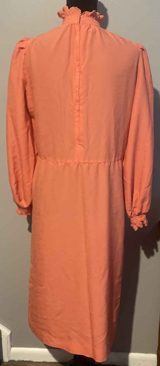 Vintage Willi Of California Womens Dress Coral Vtg Size 10 Runs Smaller No Belt