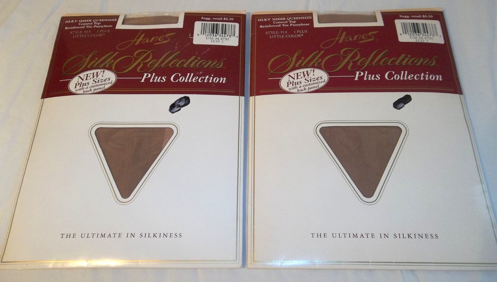 Vtg New 2 Pairs Hanes Silk Reflections Pantyhose Queen 1 Plus Little Color