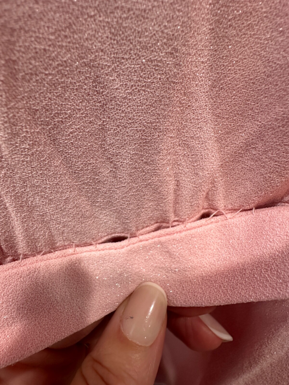Vintage 70s Pink Drop Waist Dress S/M Handmade Sleeveless Sparkle Mod Coquette