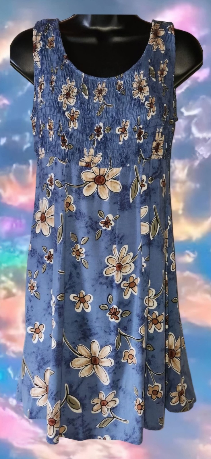 Vintage 1990s Daisy Power Cool Summer Dress by No Boundaries Sz Medium Very Good