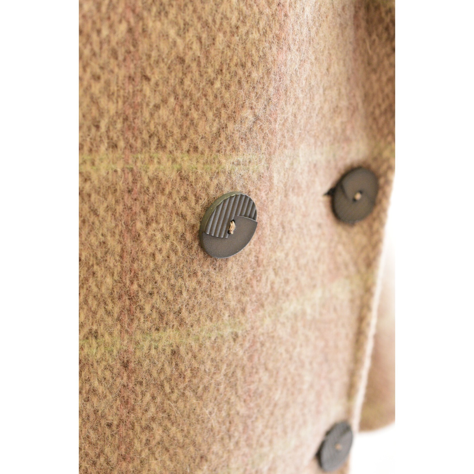 Herman Kay Plaid Double Breasted Top Coat Womens 10P Petites