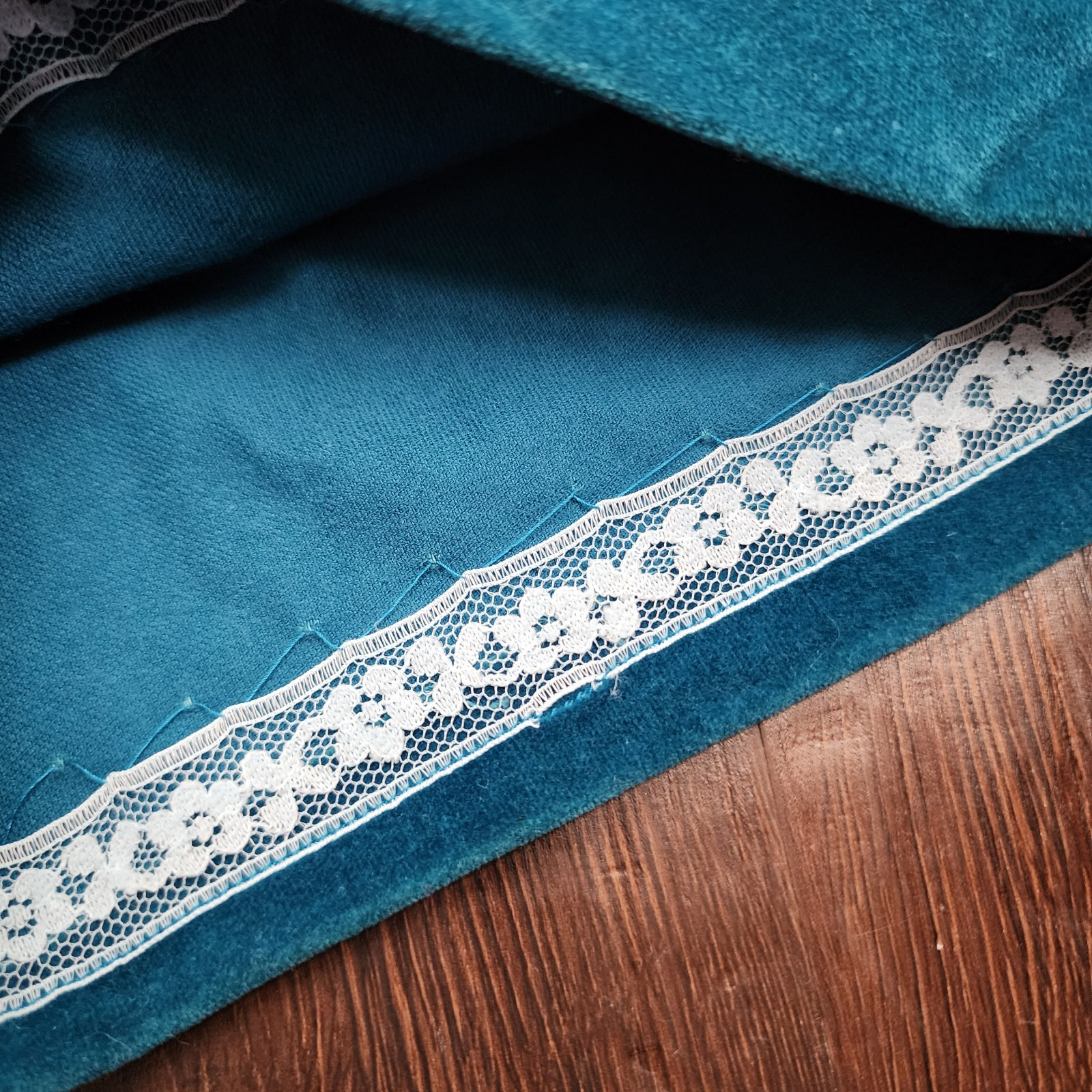 Vtg 60s Mod Go Go Teal Blue Hot Pants Velvet Pin-Up Burlesque Shorts Woodard~XS