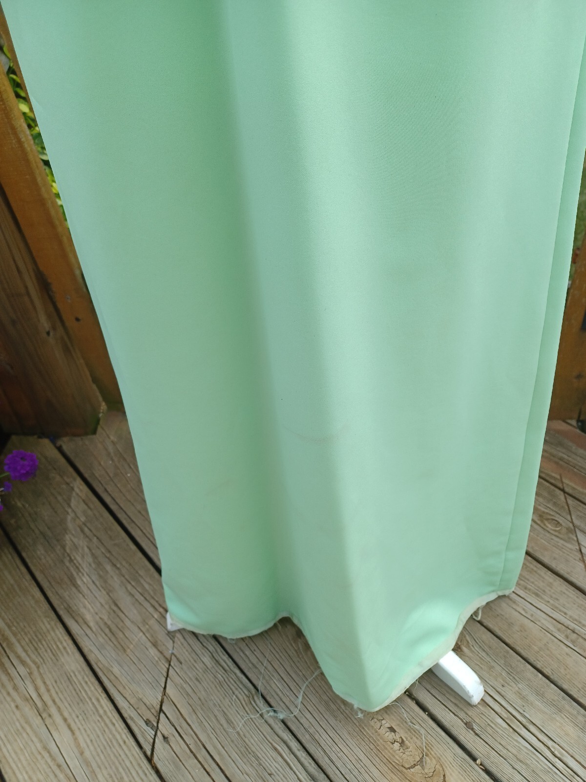 True Vtg Mid-century 1960s 1970s Long Formal Dress Mint Green MCM Mod Maxi 11/12
