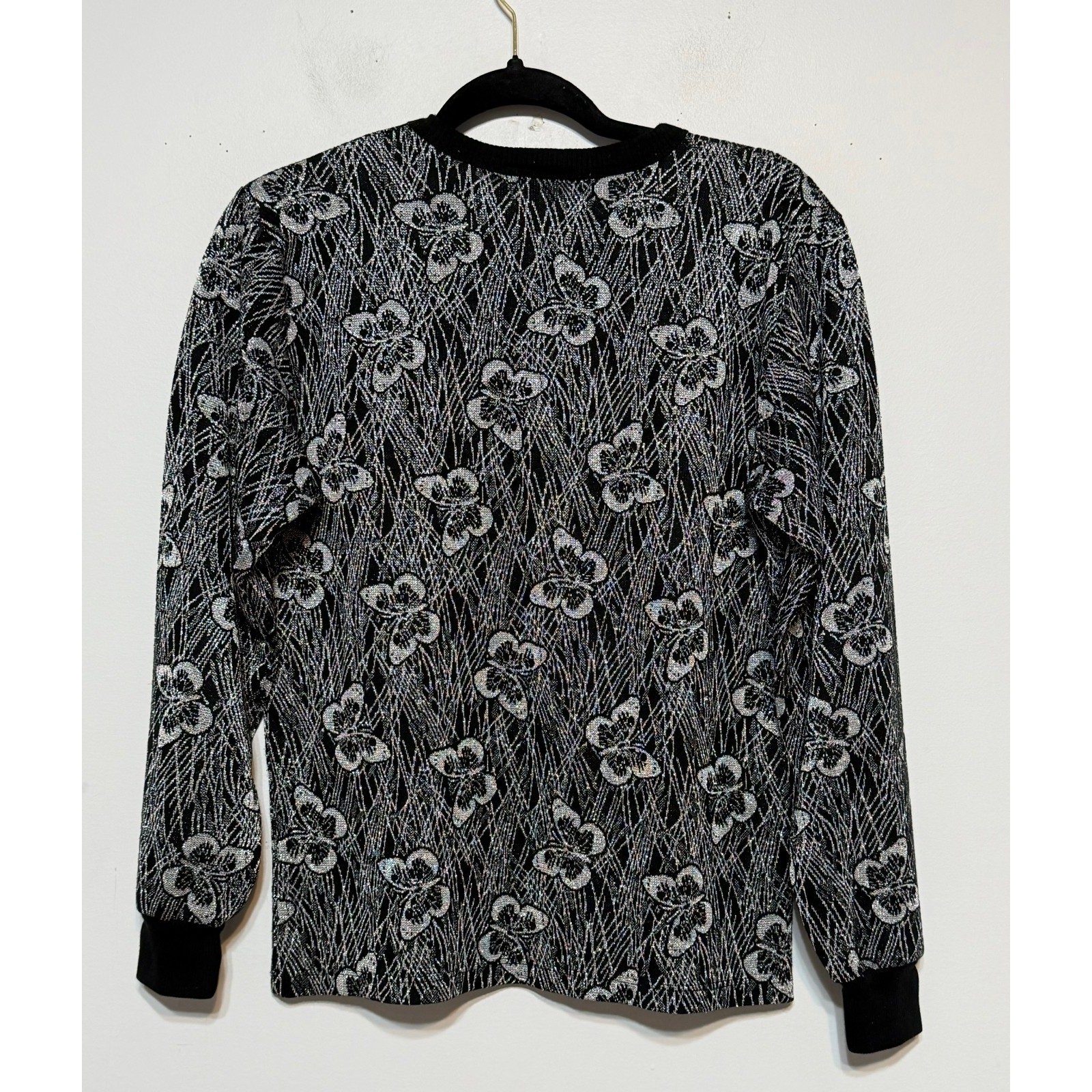 Vintage C.P. Sport Y2K Indie Sleaze Metallic Knit Top Women Medium Fairy Grunge