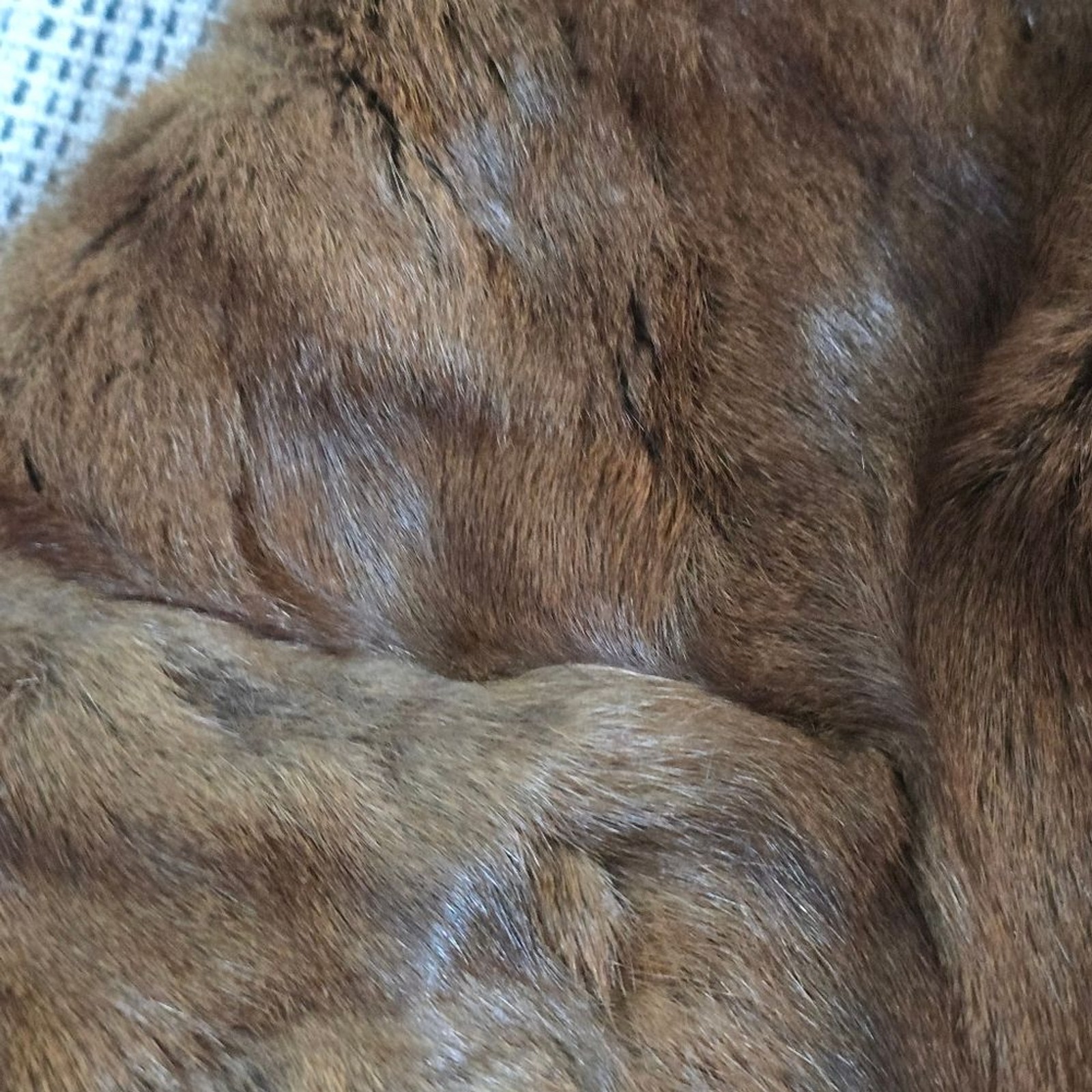 Duplers Furs Vintage Mid Century Mink Stole Cape Wrap Brown Chocolate S/M Formal