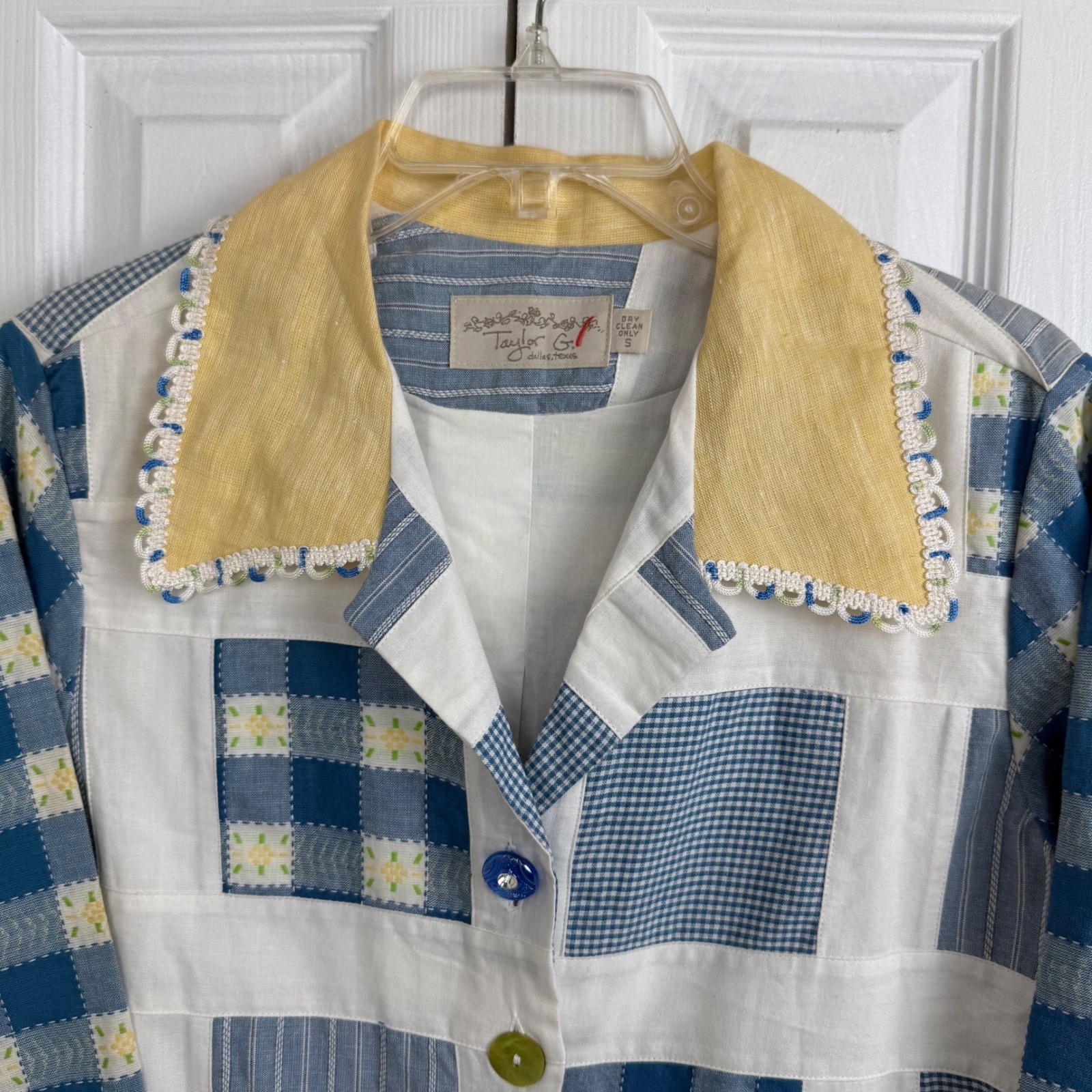 Vintage Taylor G Patchwork Quilt Jacket Women S Cottagecore Prairie USA Made
