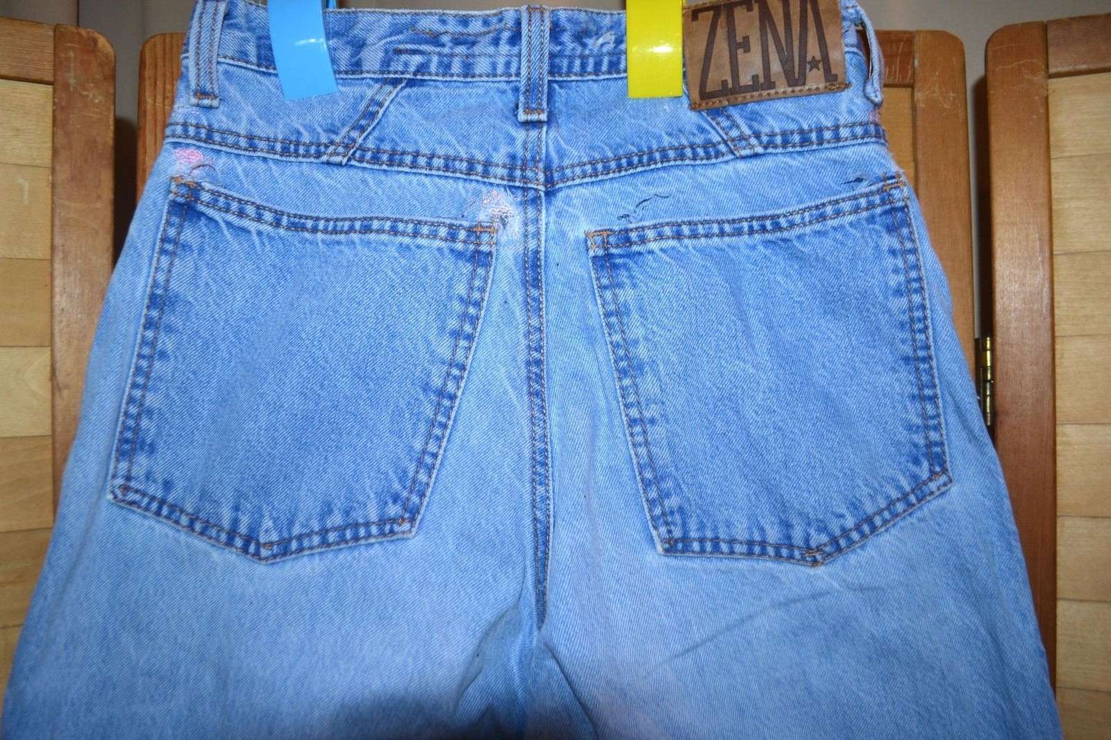 Vintage Jeans Zena High Waist Peg Leg Designer Yoke Front