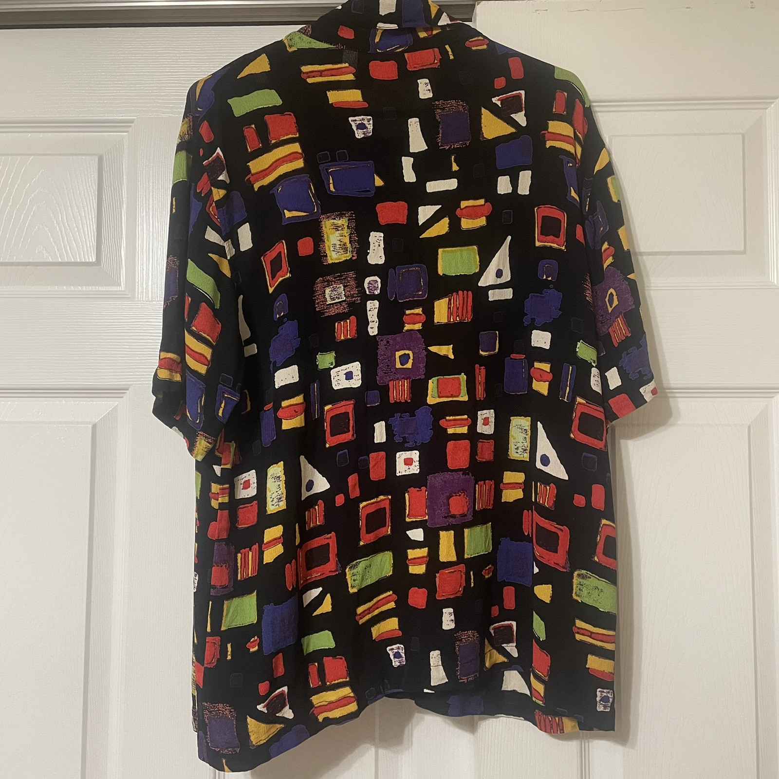 Vintage Chico’s Design 1990s Y2K Geometric Shirt Size 2