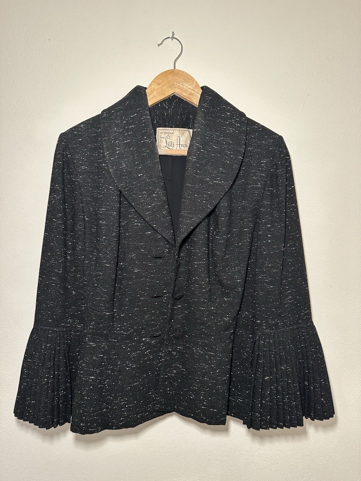 Lilli Ann of San Francisco 40’s 50’s Bell Sun Ray Pleated Sleeve Museum Worthy