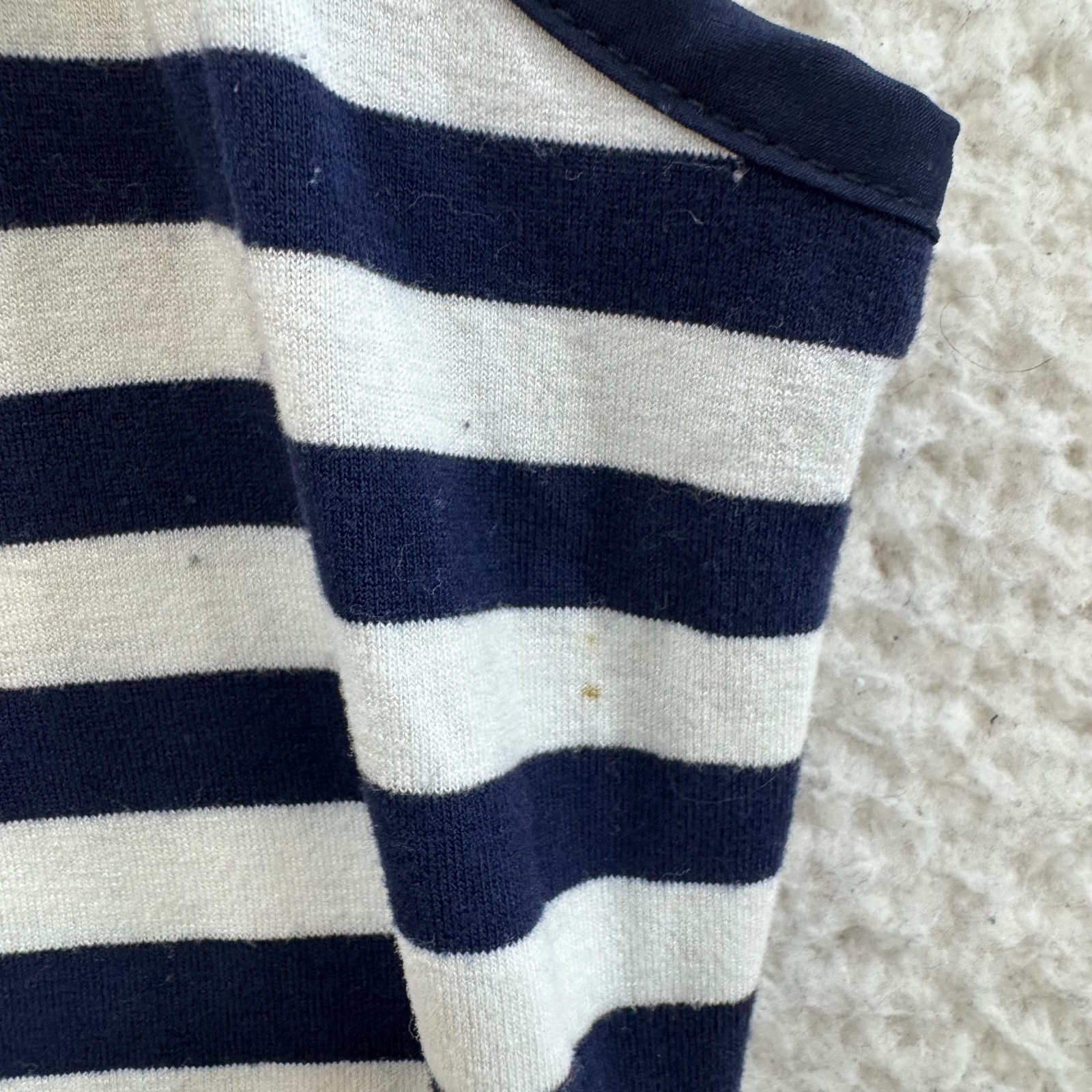 Y2K Vintage Camisole Tank Top XS Small Navy Blue White Striped Coastal Natutical