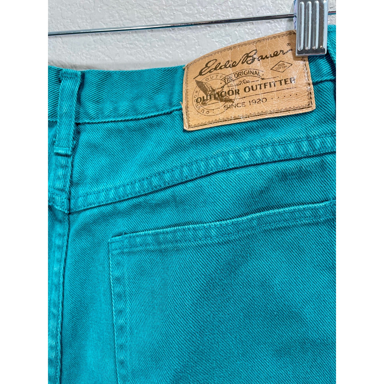 Vintage 80s Eddie Bauer Teal High-Waist Jeans 28″ Waist Outdoors Western