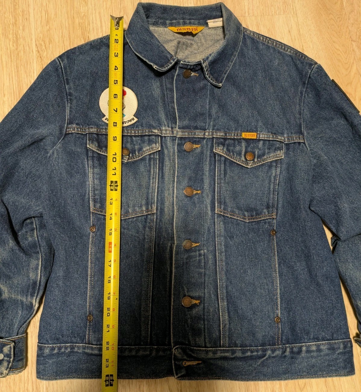 Vintage RUSTLER Denim Jacket, Women’s XL, Western, Trucker, Biker, Cowboy
