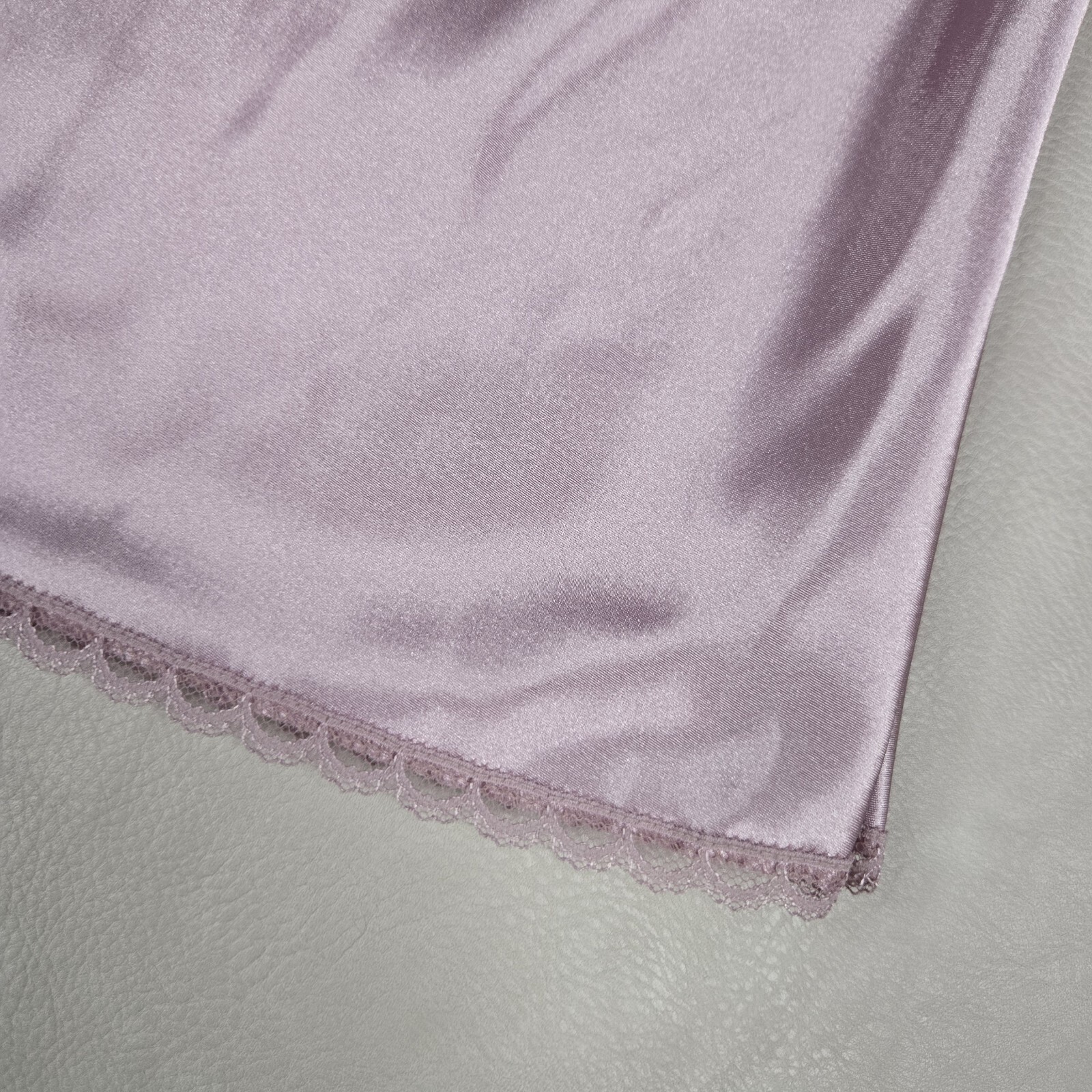 Cinema Etoile Satin Cami Top Lace Embellished Lavender Purple Slip Size Small