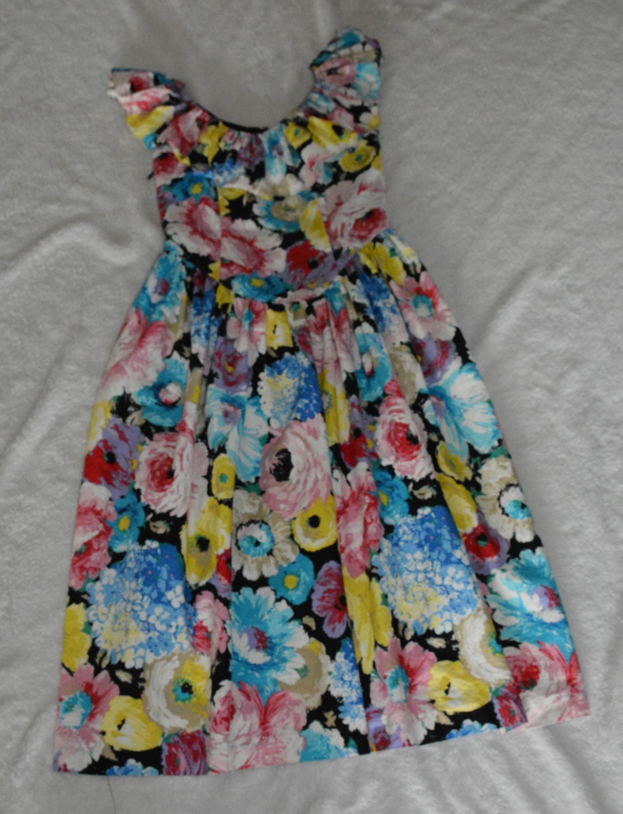 Vintage s.g.gilbert Floral Midi Dress size 8 USA Made