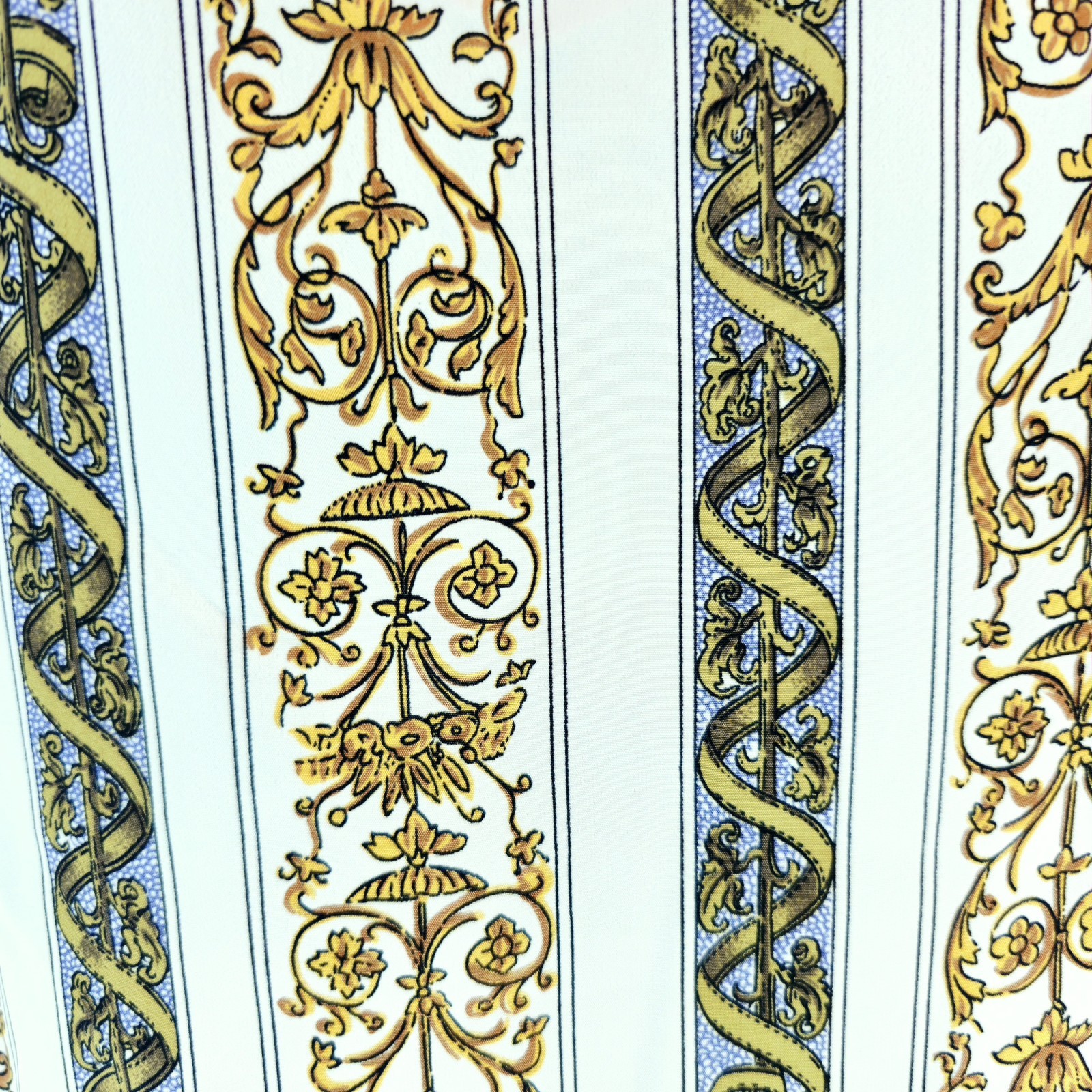 Versace Like Vintage 80s Baroque Blouse Casual Corner Size 10 Rare Sexy Womens