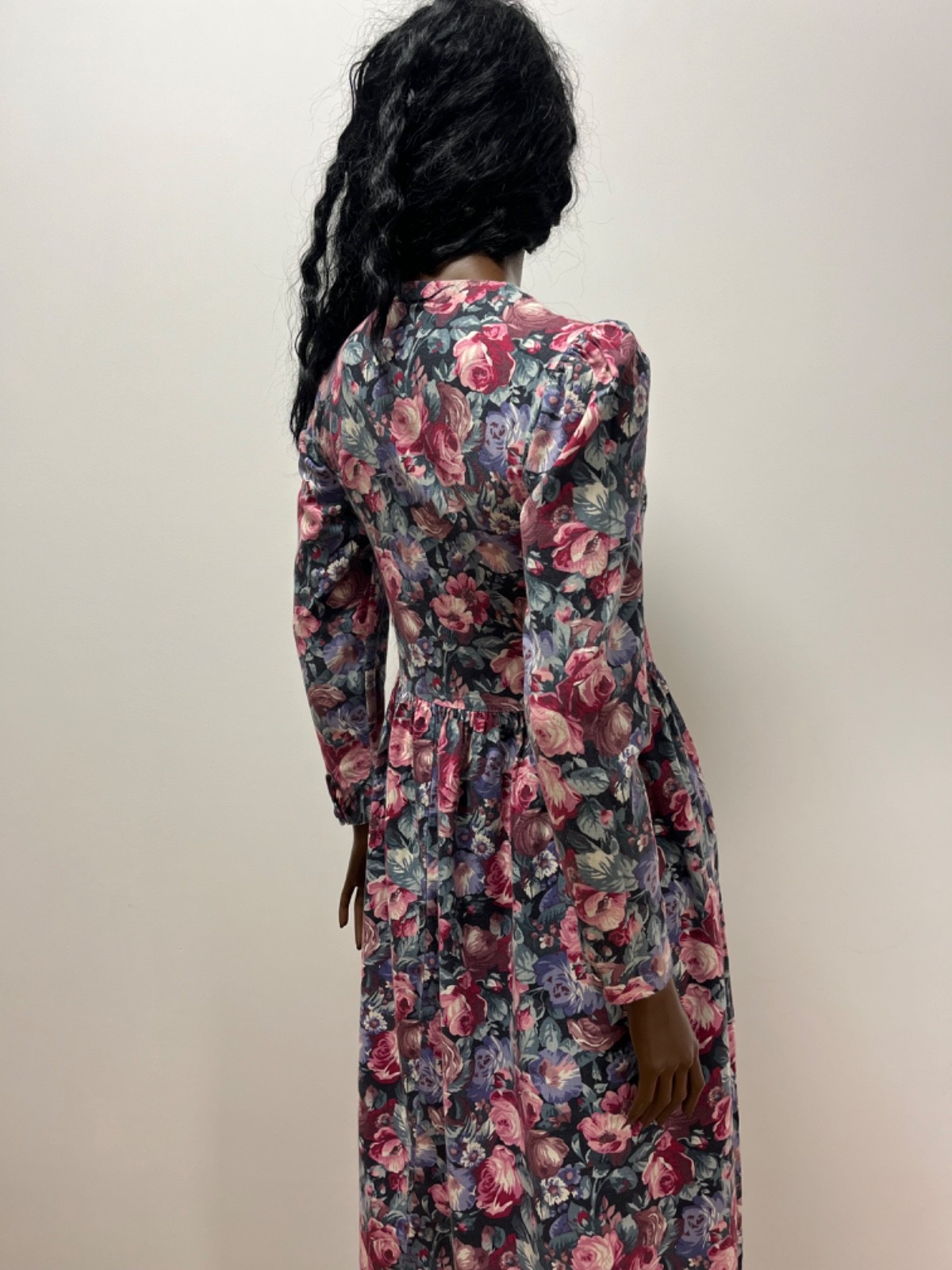 Vintage Laura Ashley Floral Prairie Dress UK 10 Cottagecore Midi Dress