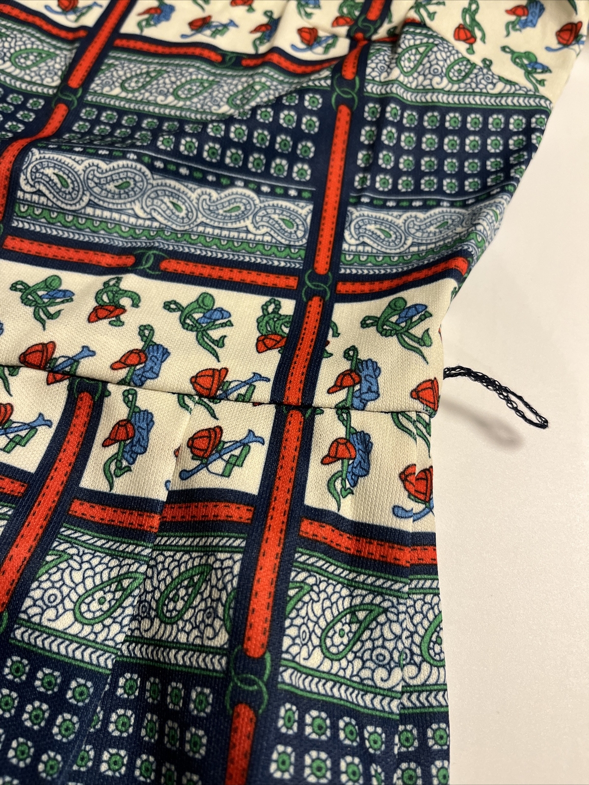 Vtg 60s 70s Bleeker Street Dress Retro Large NWT Woodward & Lothrop equestrian