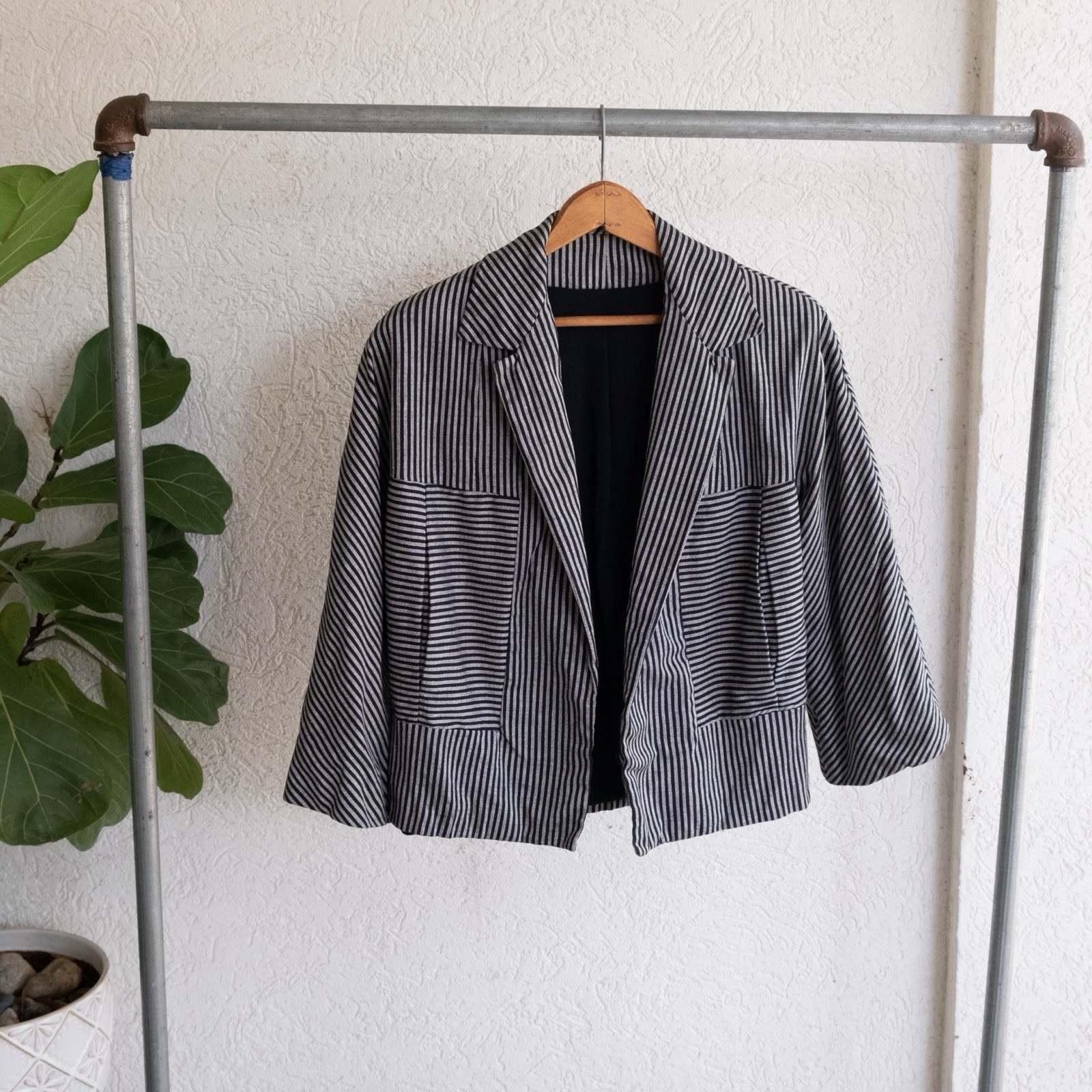 1960’s Black & White Striped Jacket Rockabilly Style