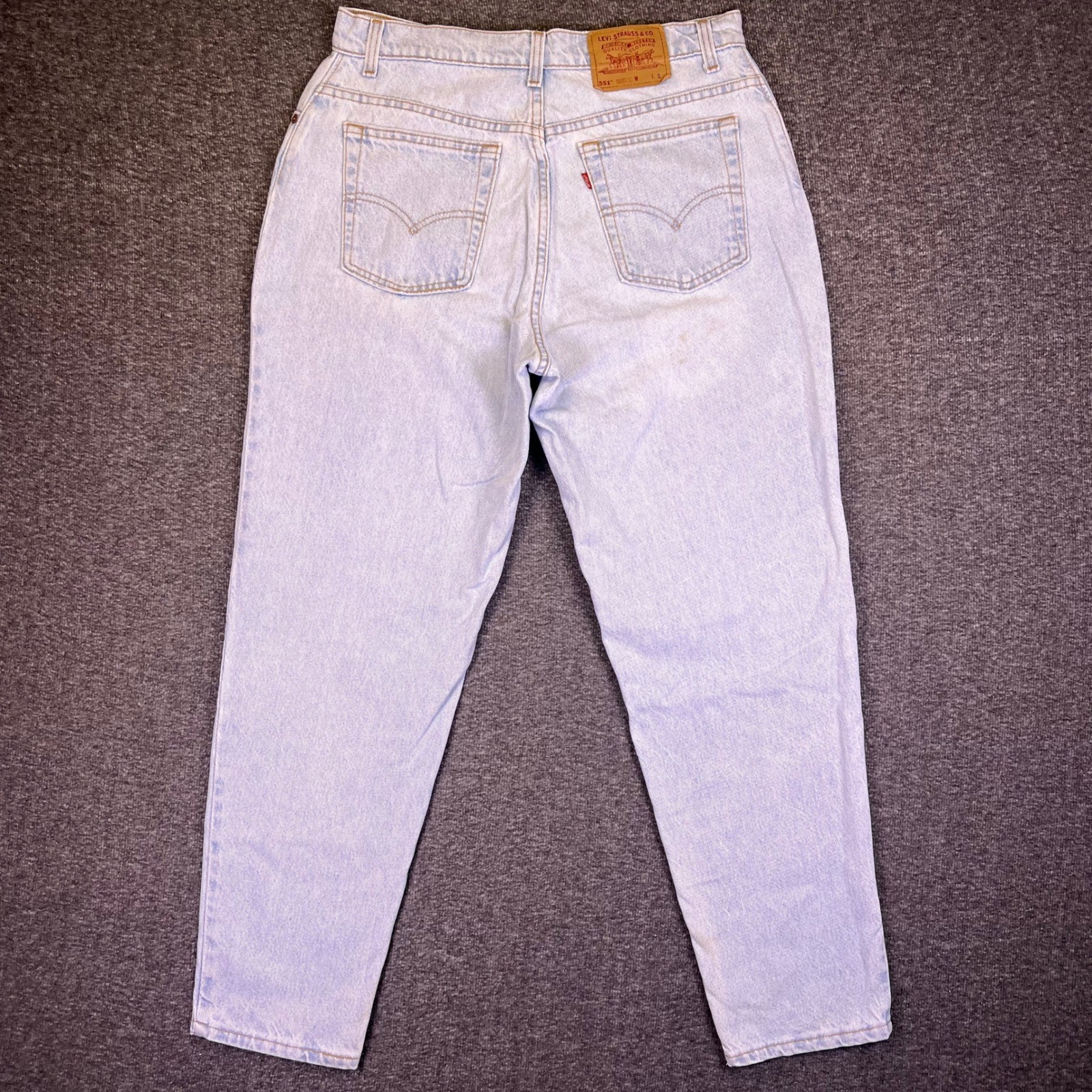 VTG 90s Levis 551 Jeans Womens 16S Light Wash High Rise Tapered Relaxed USA Y2K