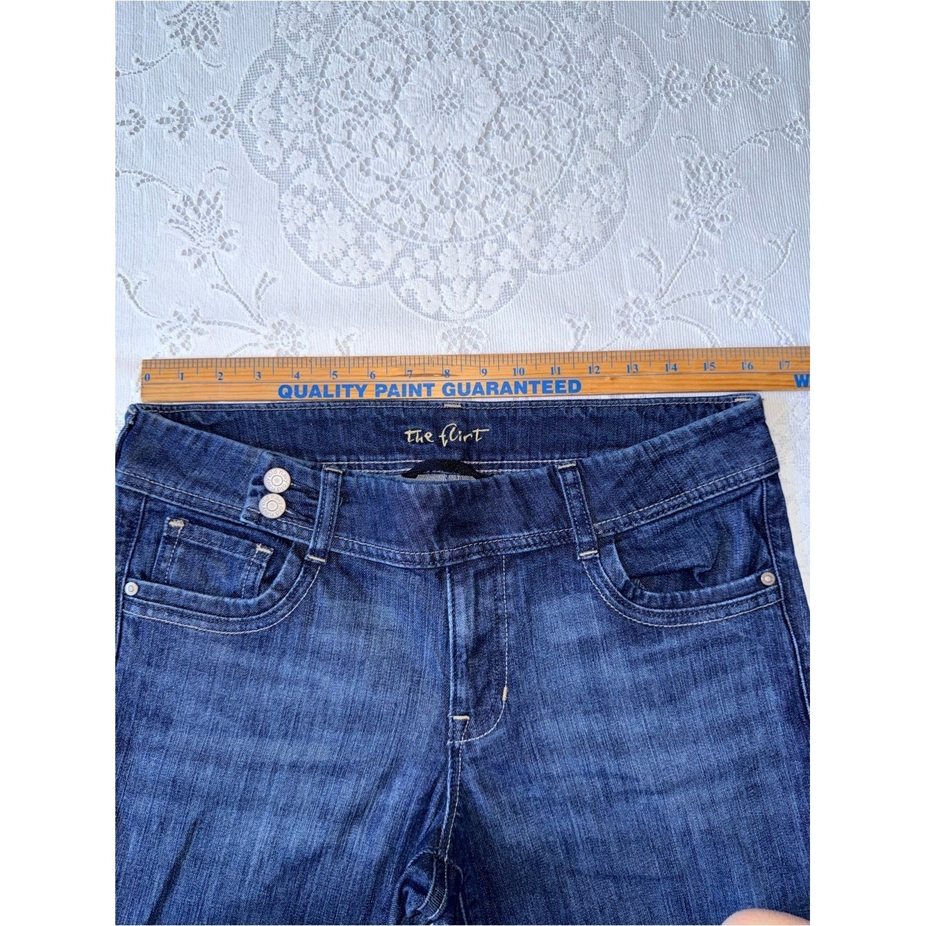 Old Navy The Flirt Bootcut Jeans Size 10 Mid-Rise Dark Wash Holiday 2008 Vintage