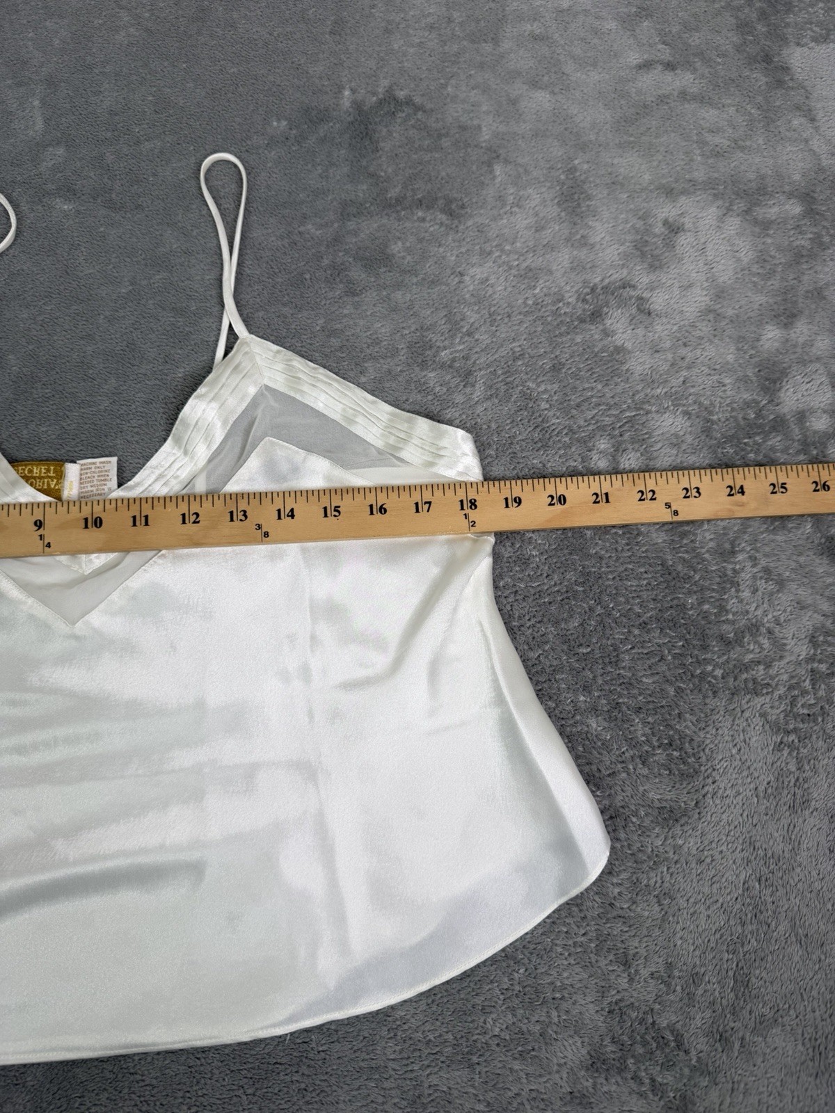 Vintage Victoria’s Secret Gold Label Satin Cami Tank Women’s Size Large White