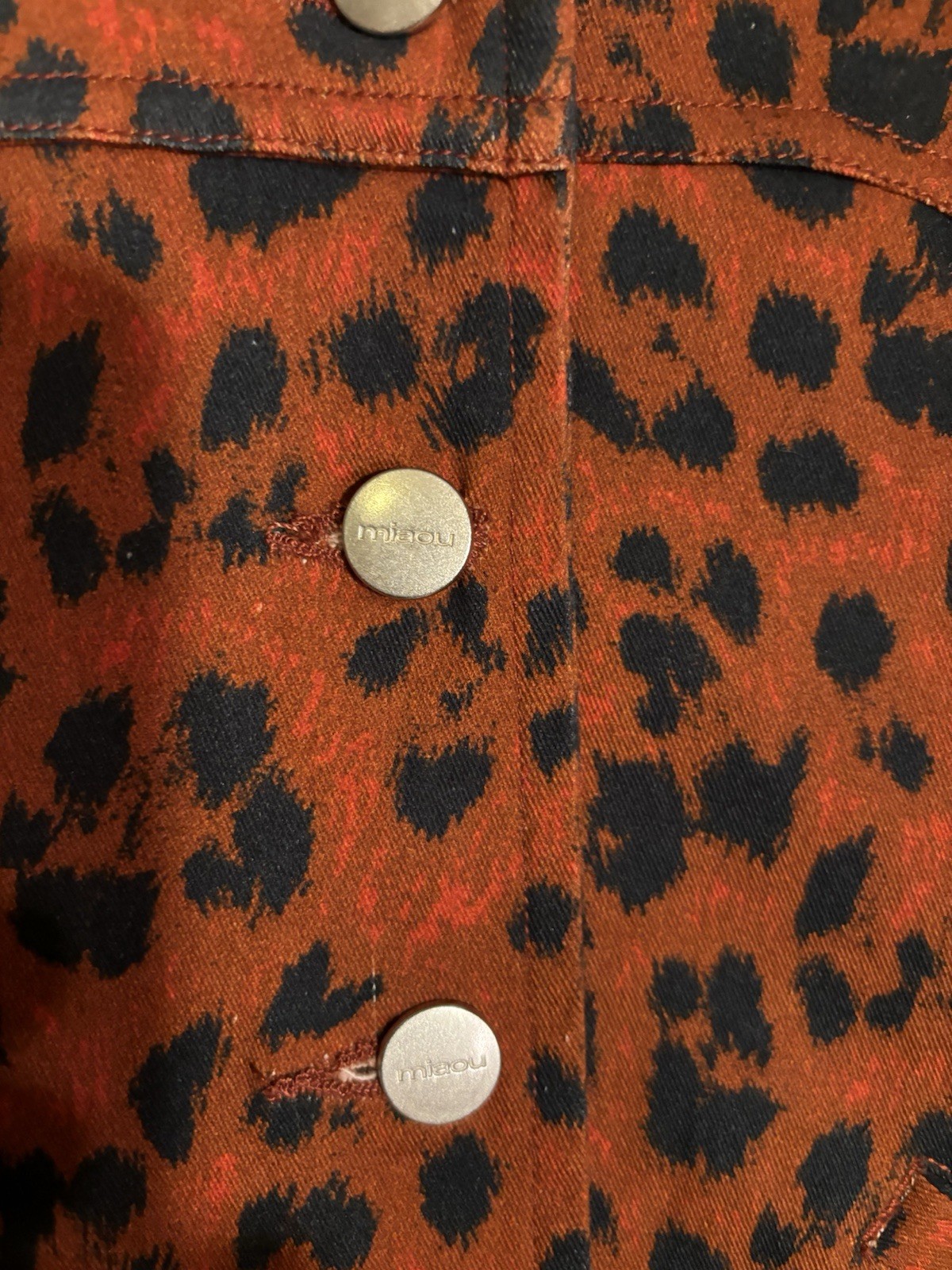 Miaou Red Leopard Jacket Sz L