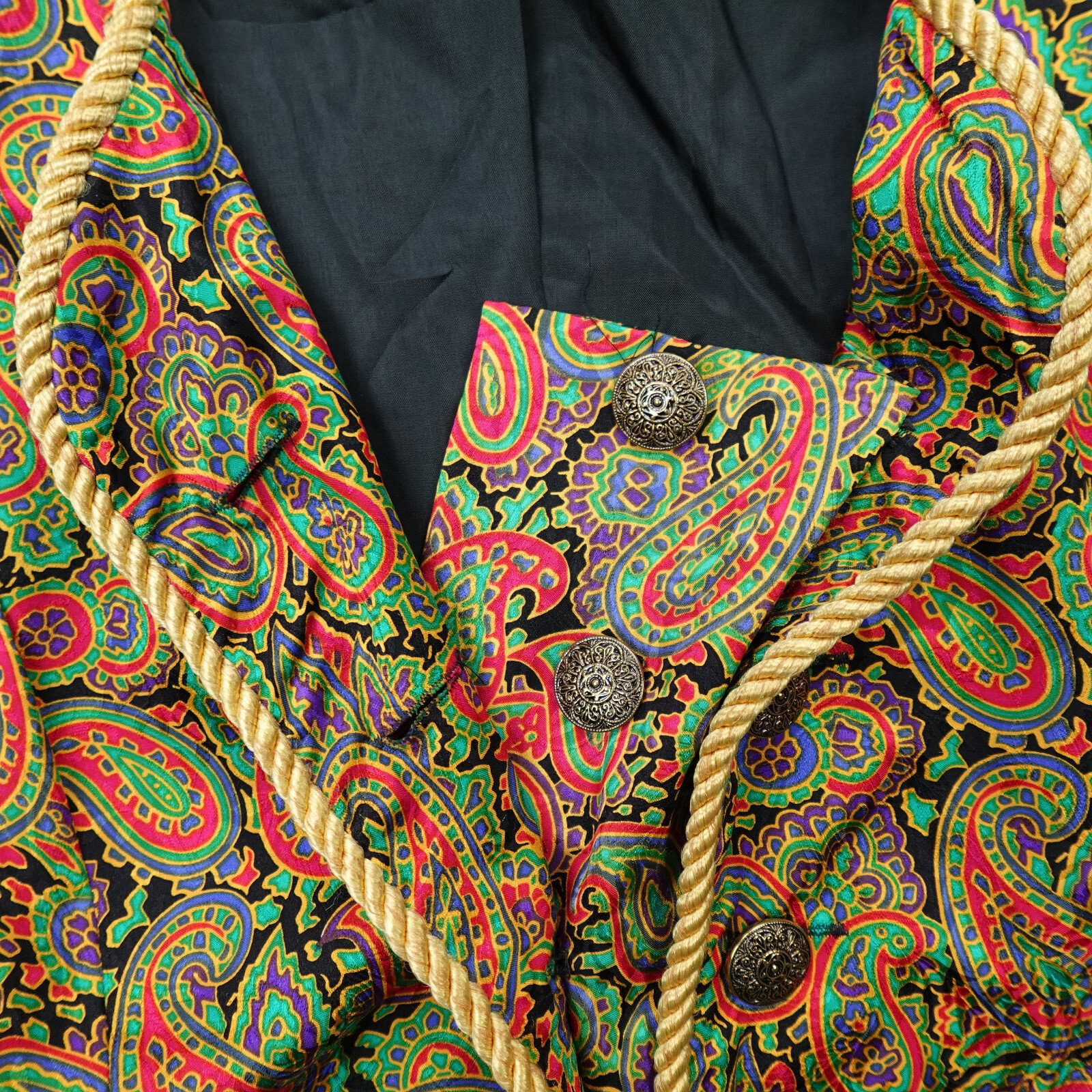 Adrianna Papell Lillie Rubin 2 Pc Silk Paisley Suit Evening Cocktail 4 Vintage