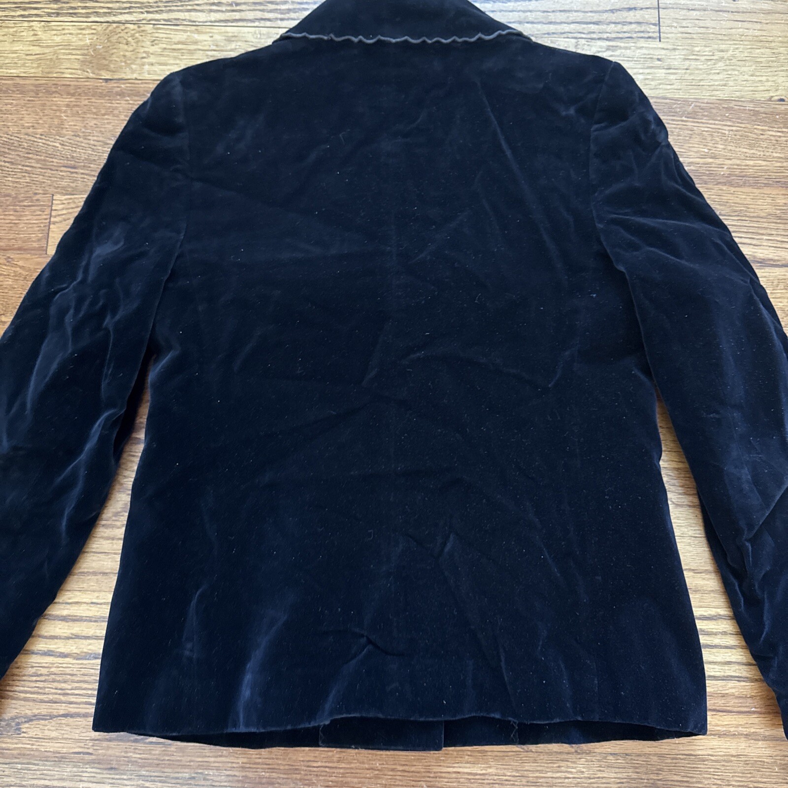 Vtg 60s Harrods Mono London Womens Black Jacket Blazer Size 10