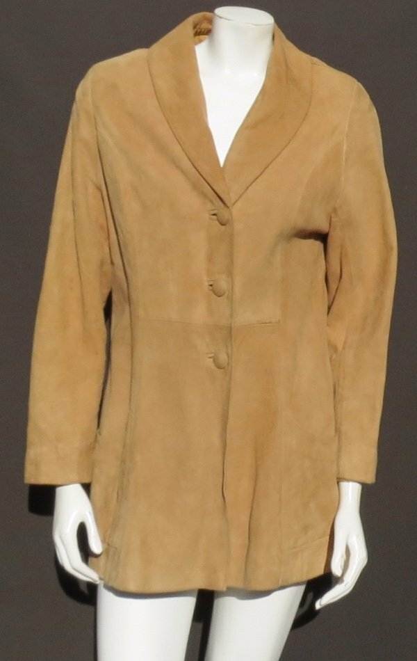 Vtg 60s 70s Women’s Brown New Zealand Lamb Leather Long Jacket Coat size M