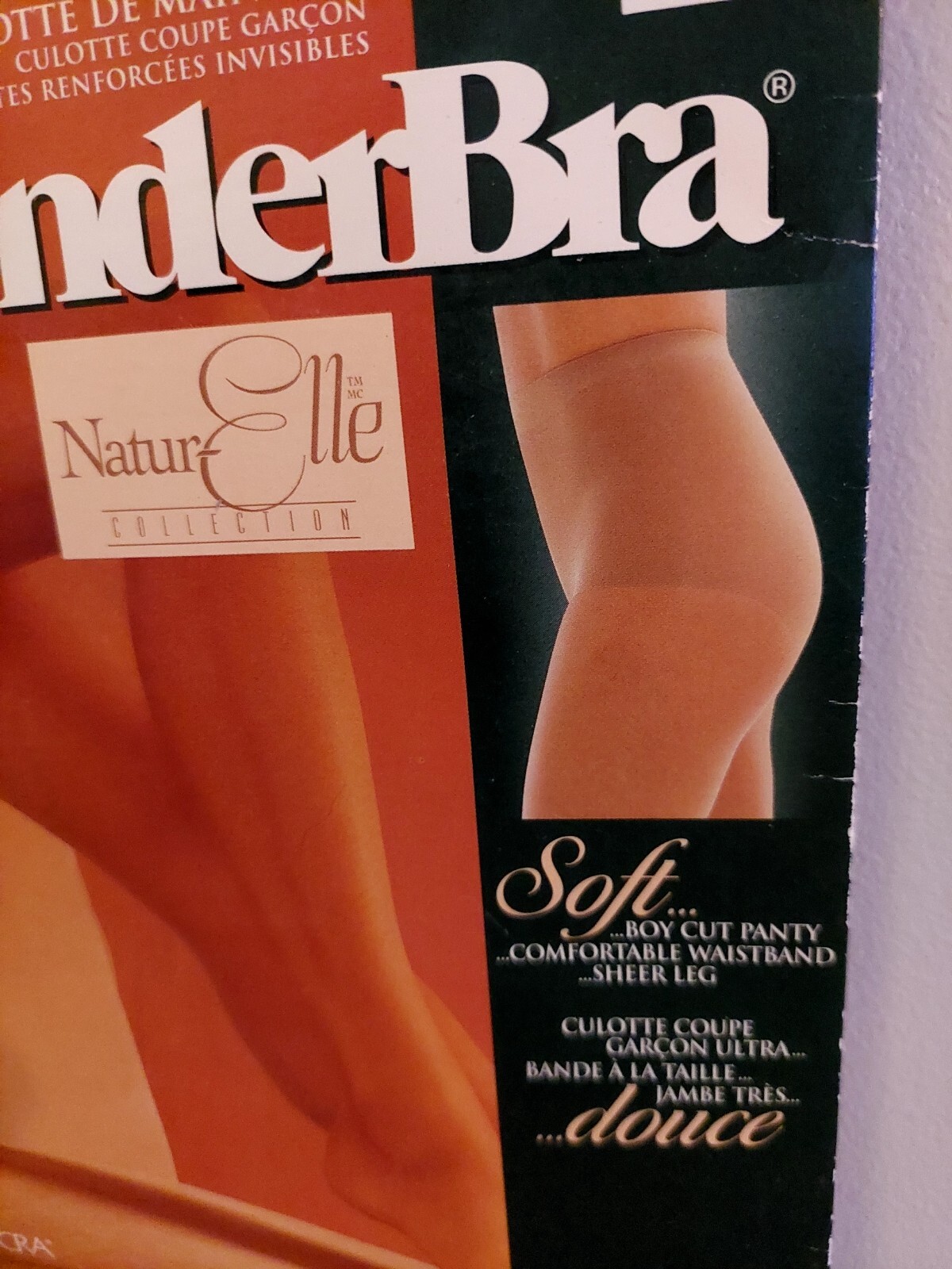 Vintage Pantyhose Wonderbra Silky Softness Control Top Color Almond size A BDR2