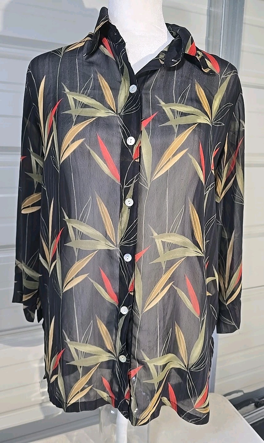 Vintage Banana Bay Sheer Blouse, Excellent Condition! 🔔 🌟