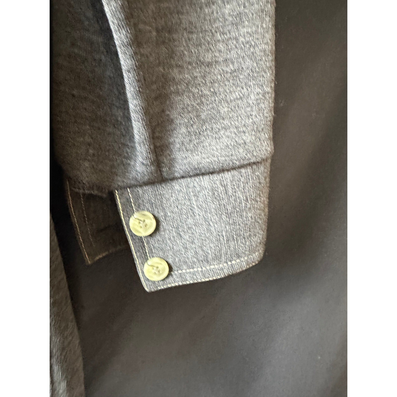 Cos Cob Wool Blend Gray Tunic Shirt Womens Sz Medium Vintage 1960s