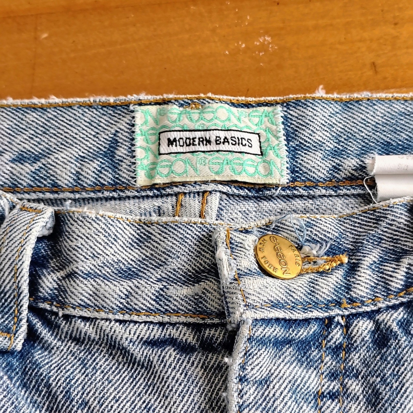 Vintage Sasson Modern Basics High Waisted Mom Jeans Acid Wash Made in USA Sz 14
