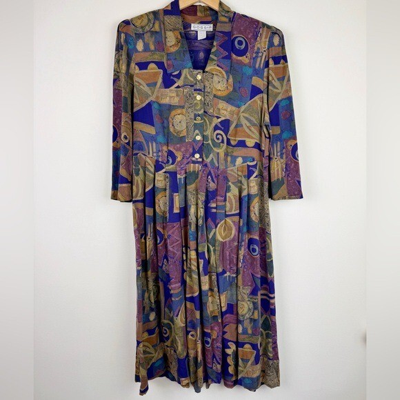 Gossip Vintage 80’s Geometric Midi Dress