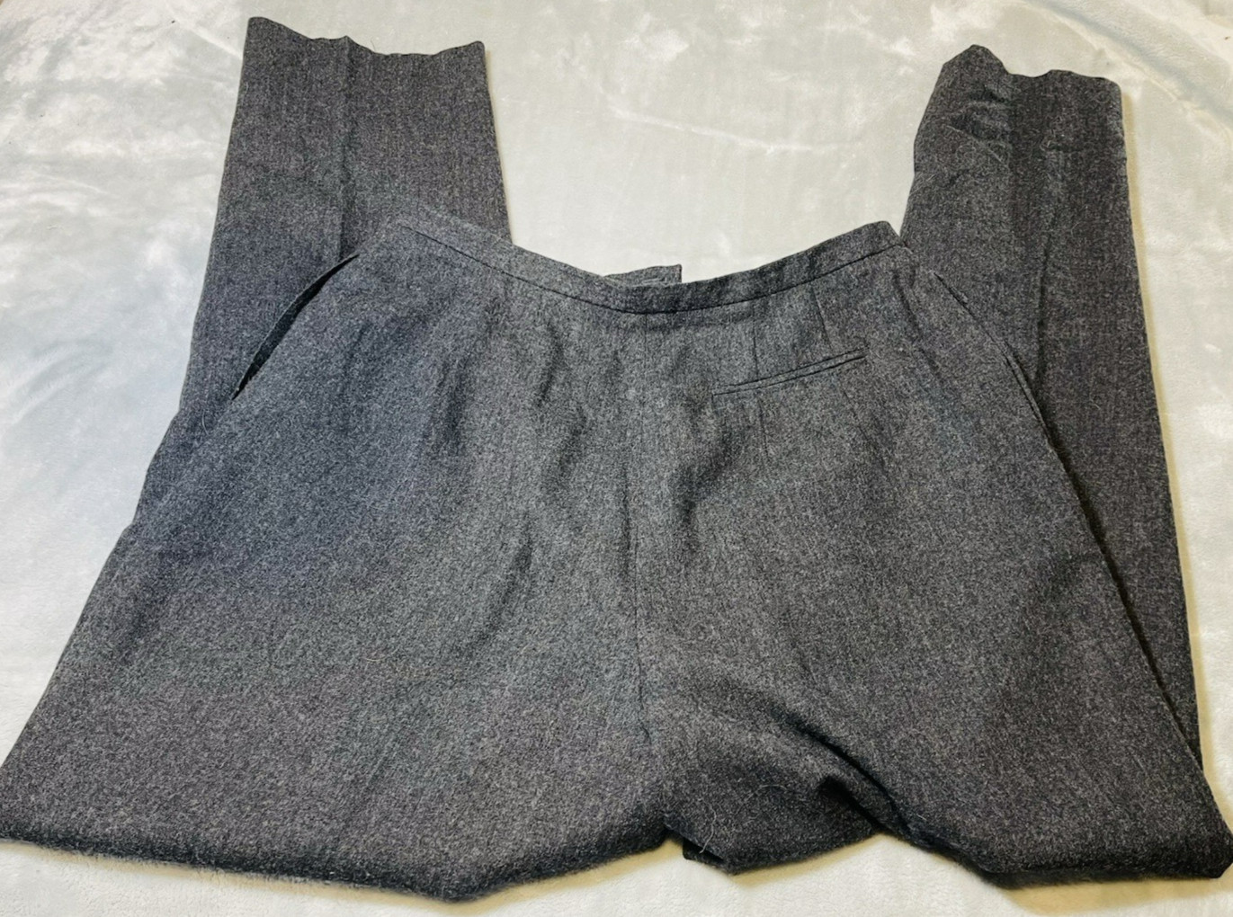 VTG Harve Benard Sport Wool Pants Womens 12 Charcoal Gray Trouser Tapered