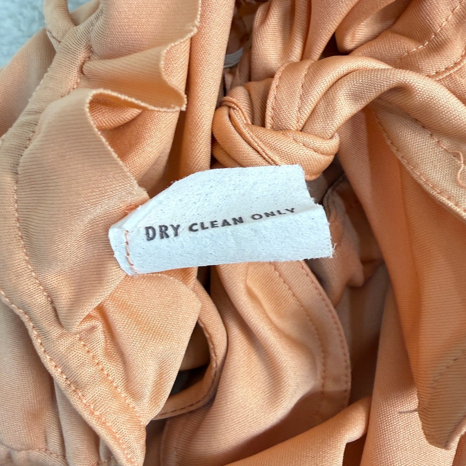 Vintage 70s Empire Waist Maxi Dress with Cape Bolero Womens Small Peach Apricot