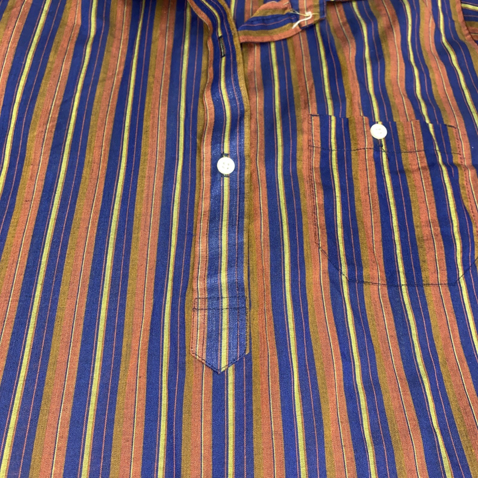 Vintage Dunloggin Stripe Lightweight Women’s Large Collar Preppy Dress Shirt