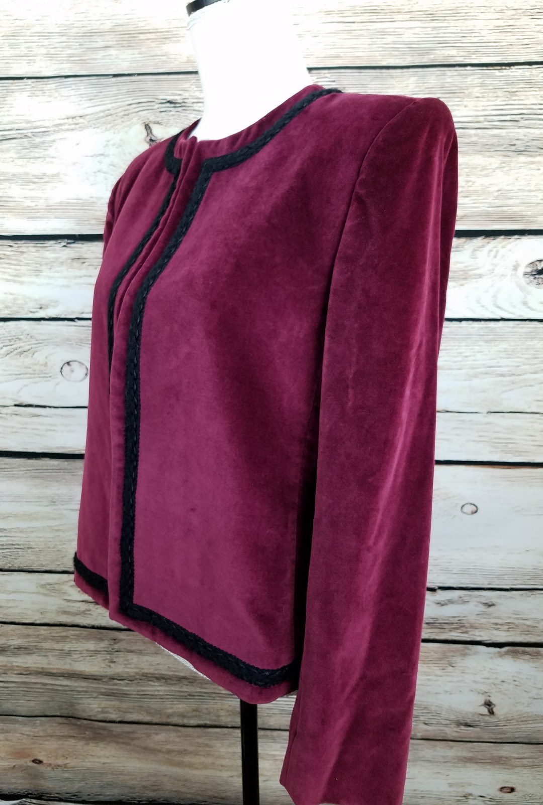 Vintage LOMBARDI INC Velvet Jacket/Blazer Lined Size 12 Made in Hartford, Ct