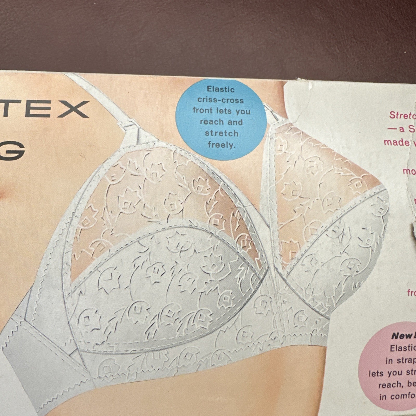 Vintage 1963 Playtex Living Bra 32B NOS Pin Up Retro Feminine Curvy NIB Lingerie