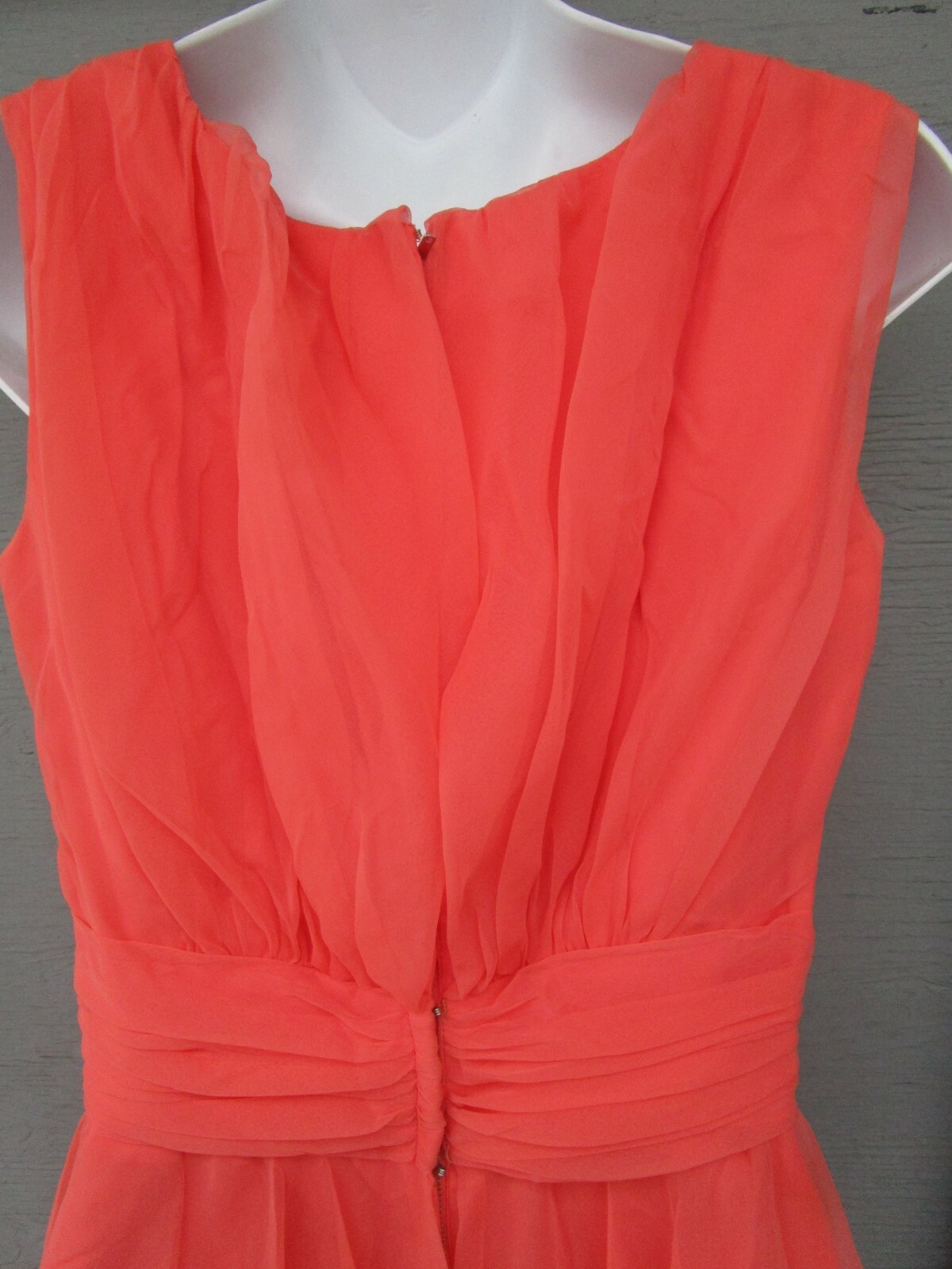 Late 1950’s Miss Elliette peach Chiffon Cocktail Dress pin up size 12 Rare