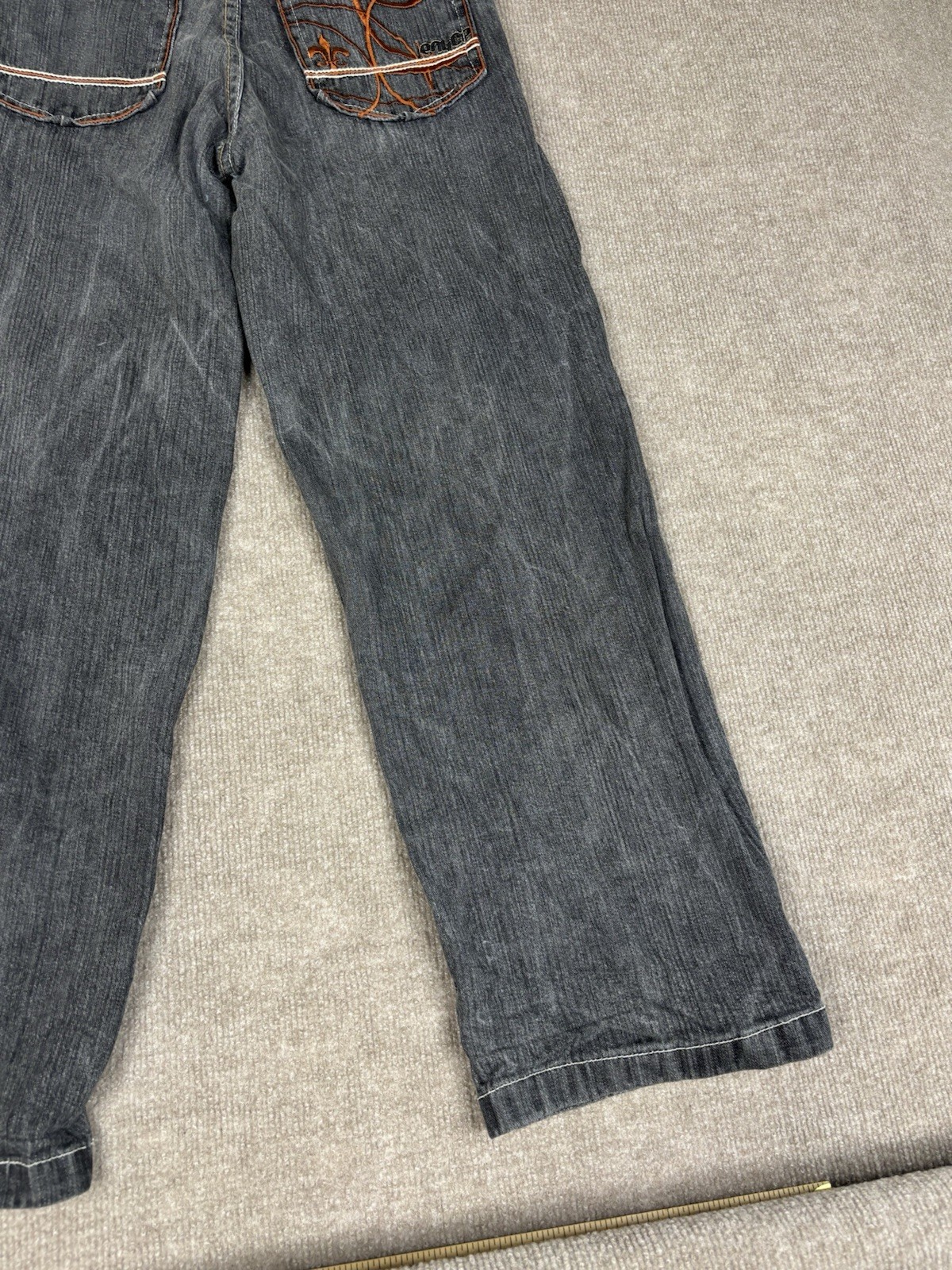 Vintage Y2K Enyce Jeans Womens Size 16 28×30 Embroidered Baggy 2000s